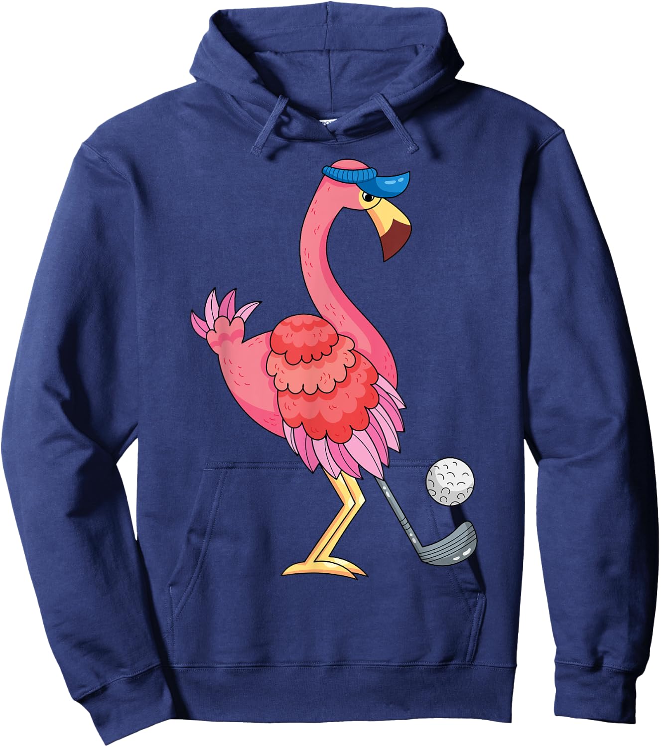 Funny Flamingo Playing Golf Flamingo Golfing Flamingo Golf Hoodie - Hoodie | Navy