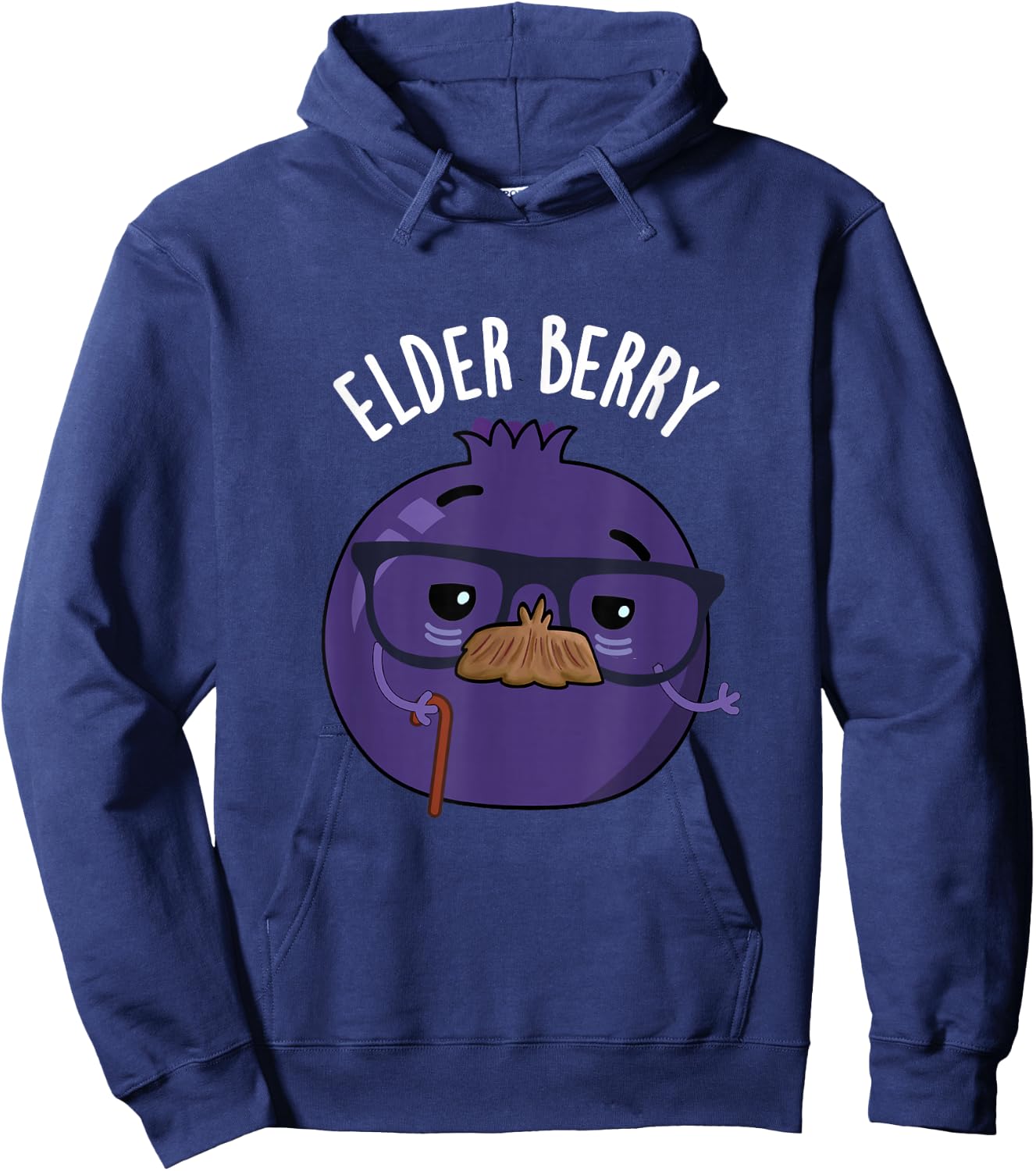 Elder-berry Funny Fruit Pun Hoodie - Hoodie | Navy