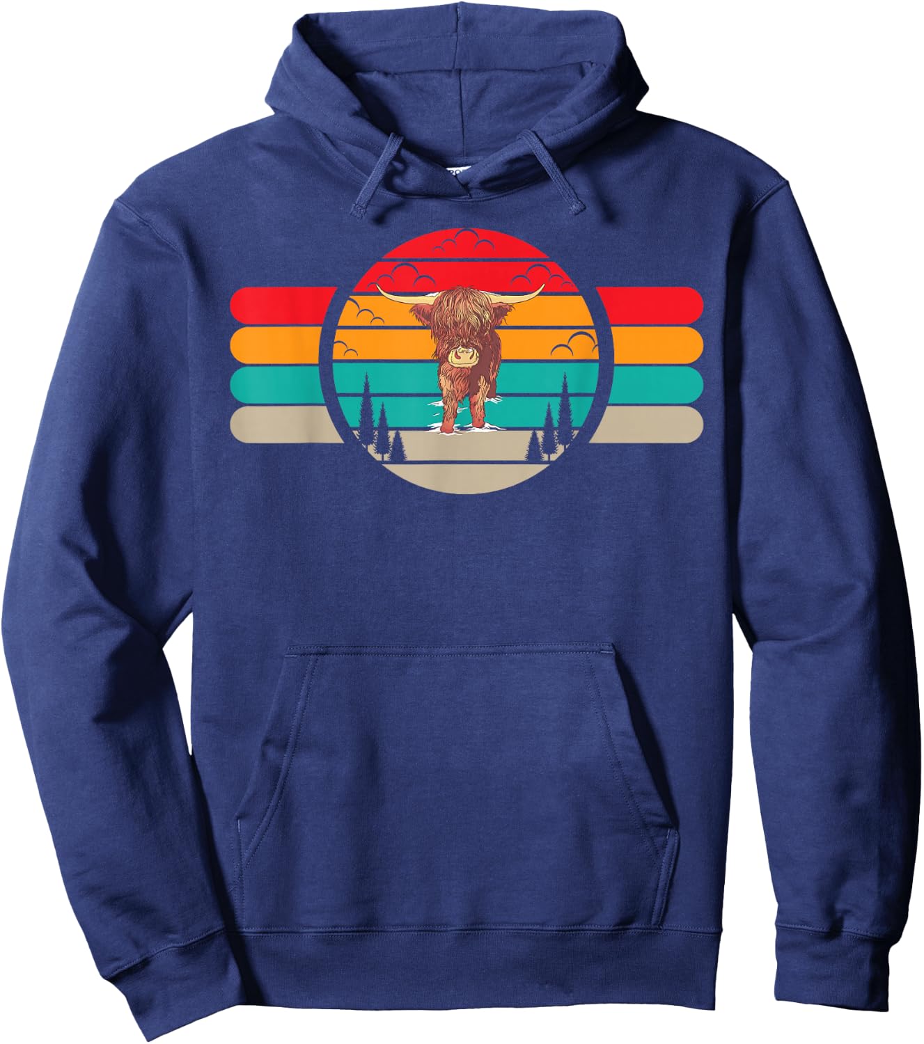 Highland Cow Hoodie - Hoodie | Navy