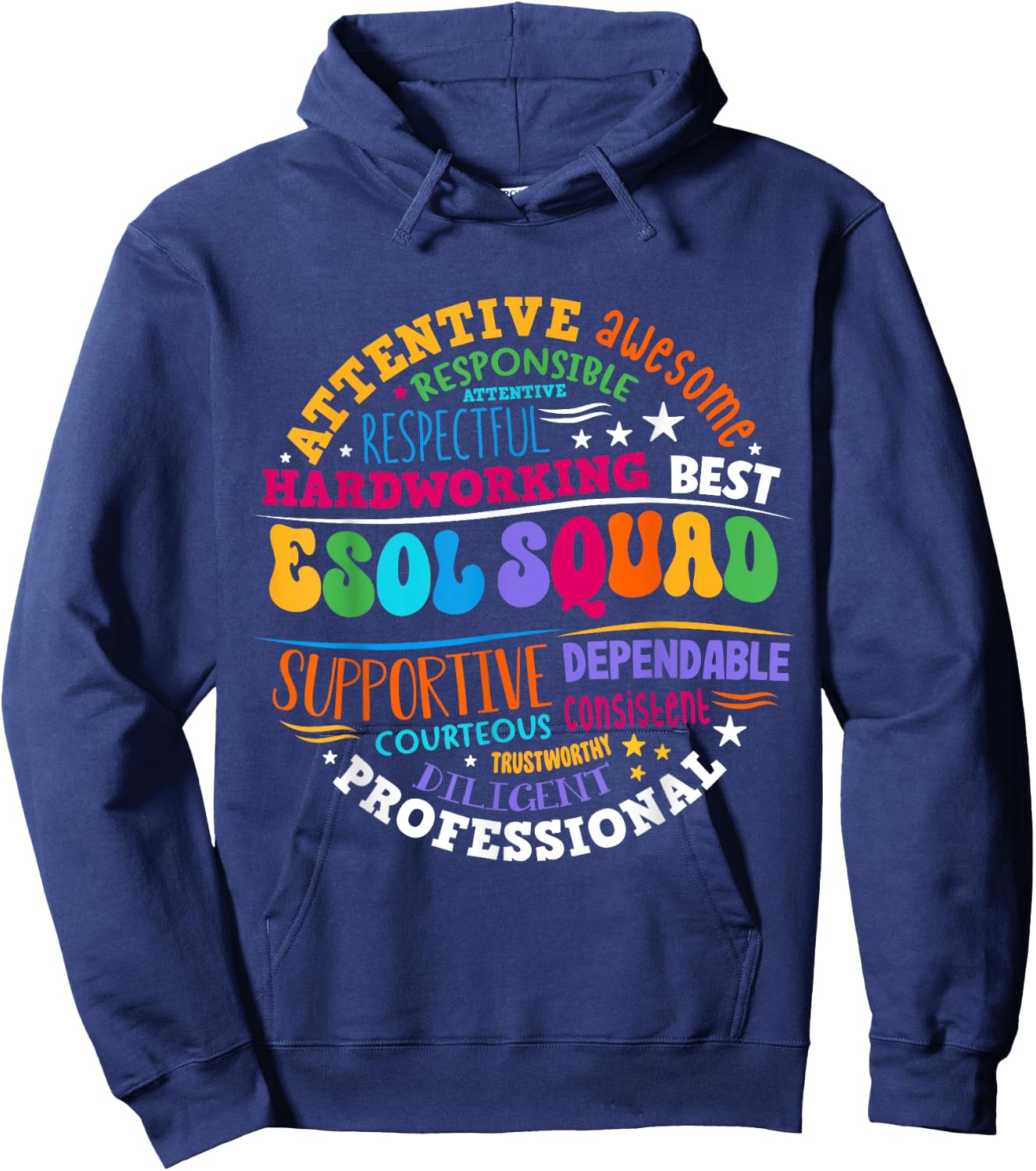 ESOL Squad Teachers and Students Team Back To School Hoodie - Hoodie | Navy