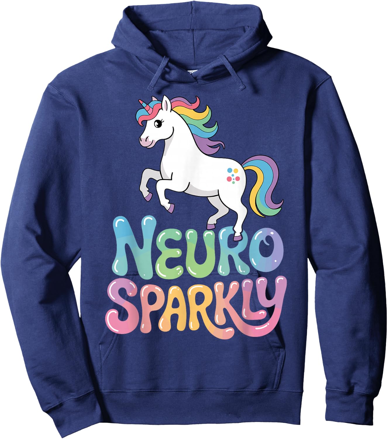 Unicorn Neurosparkly Neuro Sparkly Hoodie - Hoodie | Navy