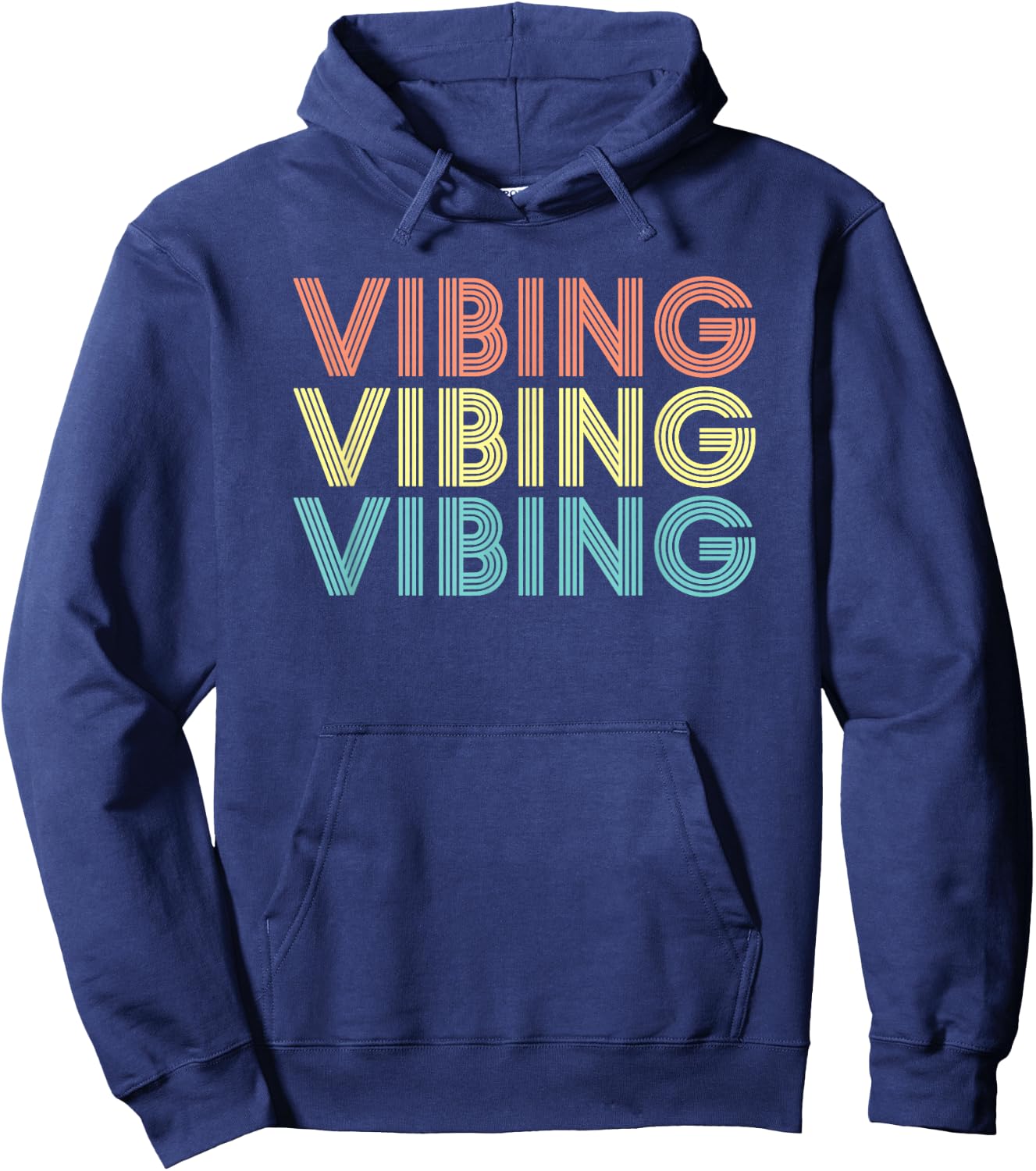 Vibing shirt. Awesome feeling, feel good motivational Hoodie - Hoodie | Navy