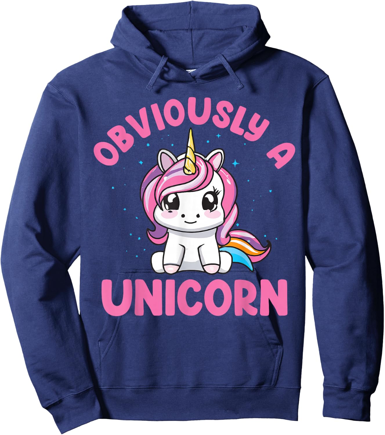 Funny Unicorn Obviously A Unicorn Hoodie - Hoodie | Navy