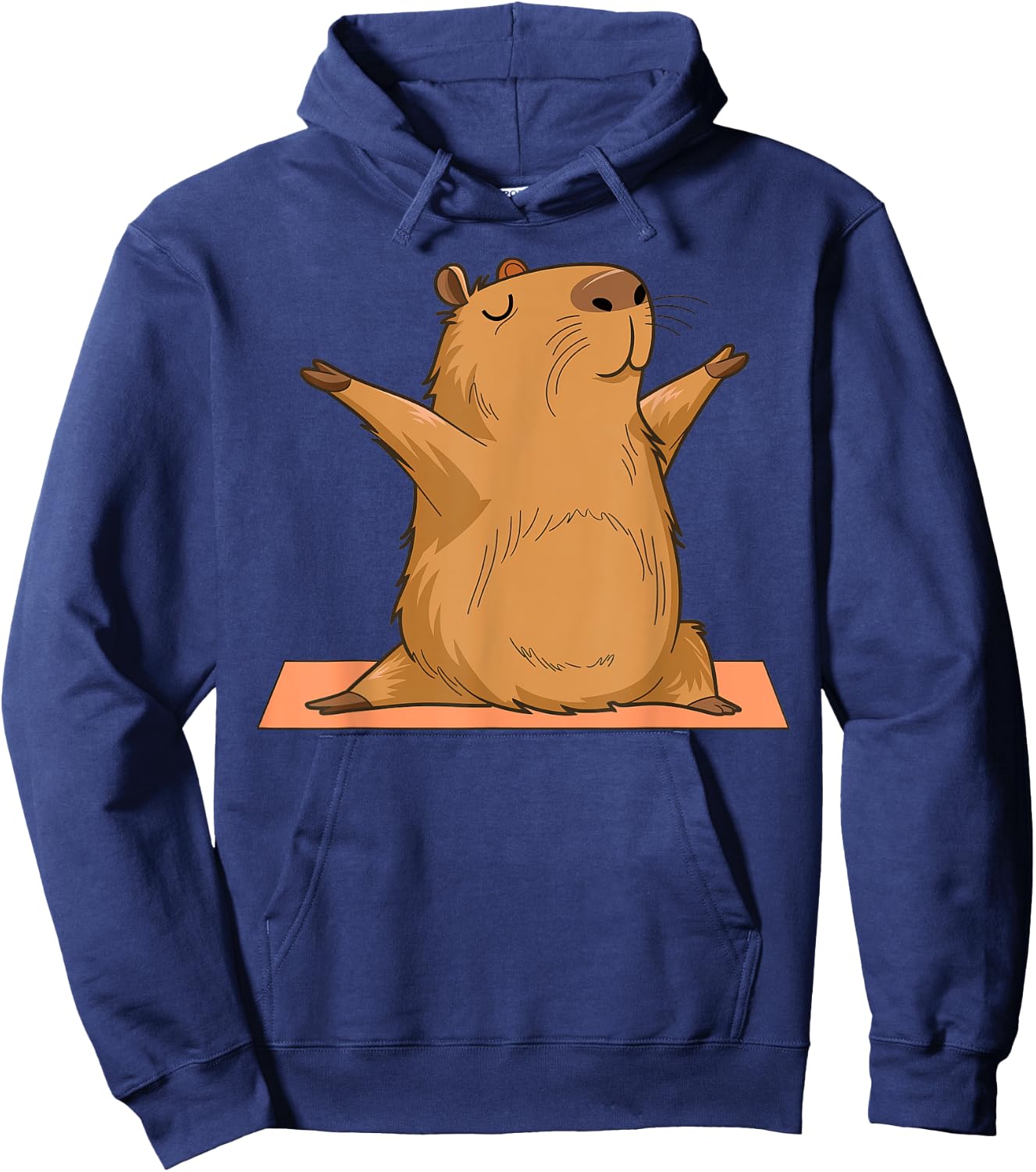 Yoga Capybara Funny Capy Lover Men Women Teen Girls Kids Hoodie - Hoodie | Navy
