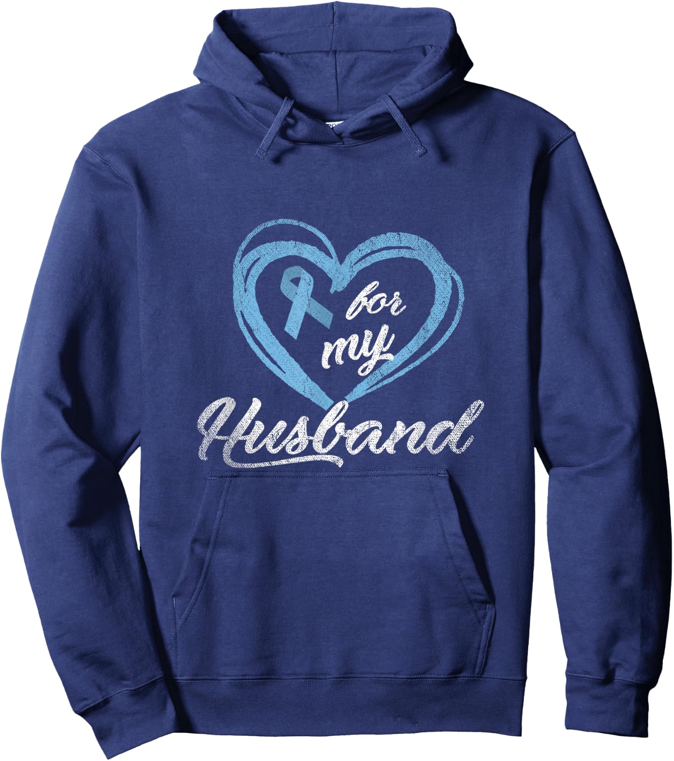Warrior Husband Wife Gift Prostate Cancer Awareness Hoodie - Hoodie | Navy