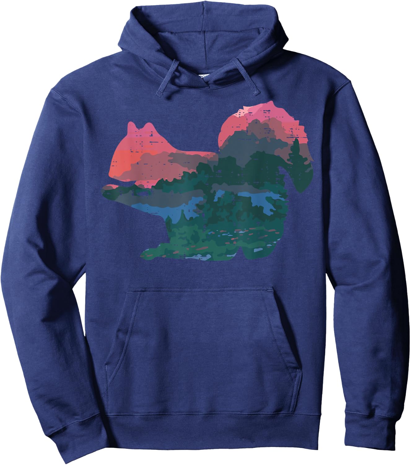 Squirrel Nature Mountain Chipmunk Rodent Art Women Men Kids Hoodie - Hoodie | Navy