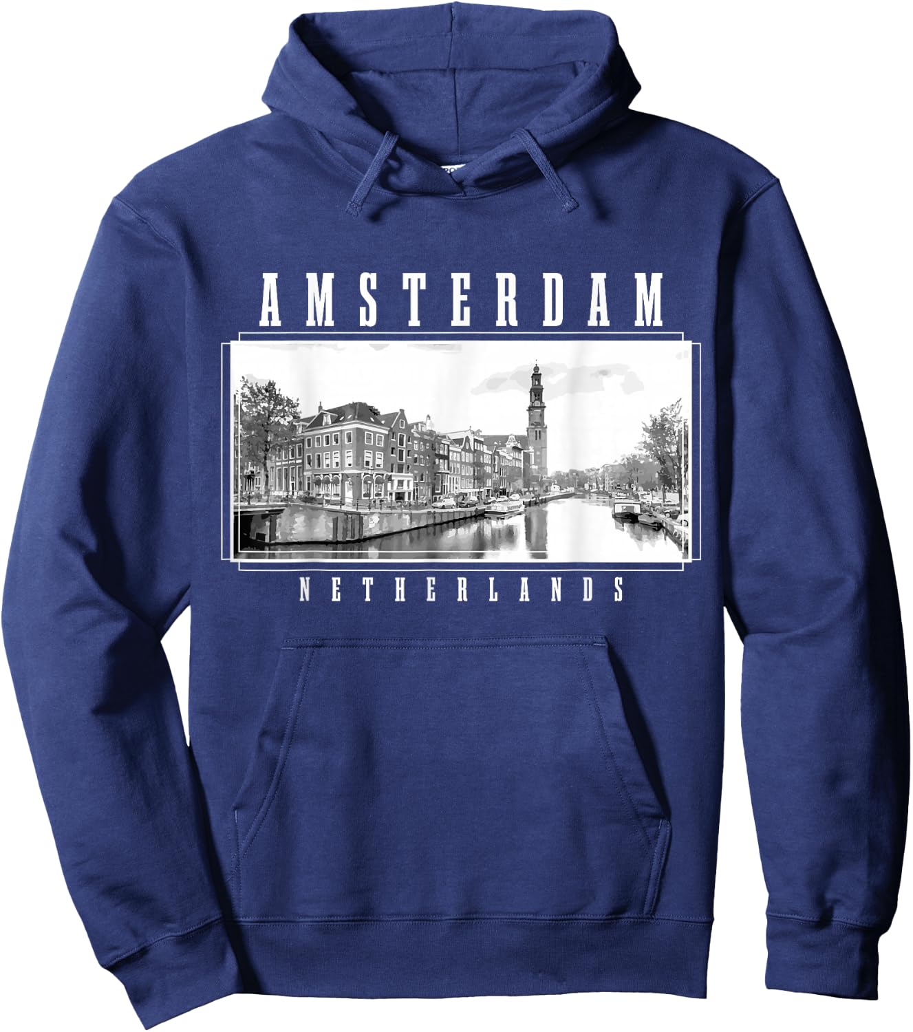 Amsterdam Vintage Holland Netherlands Souvenir Amsterdam Hoodie - Hoodie | Navy