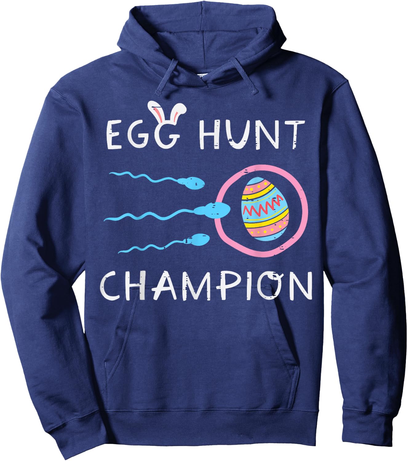 Easter Egg Hunt Champion Sperm Pregnancy Announce Dad Men Hoodie - Hoodie | Navy