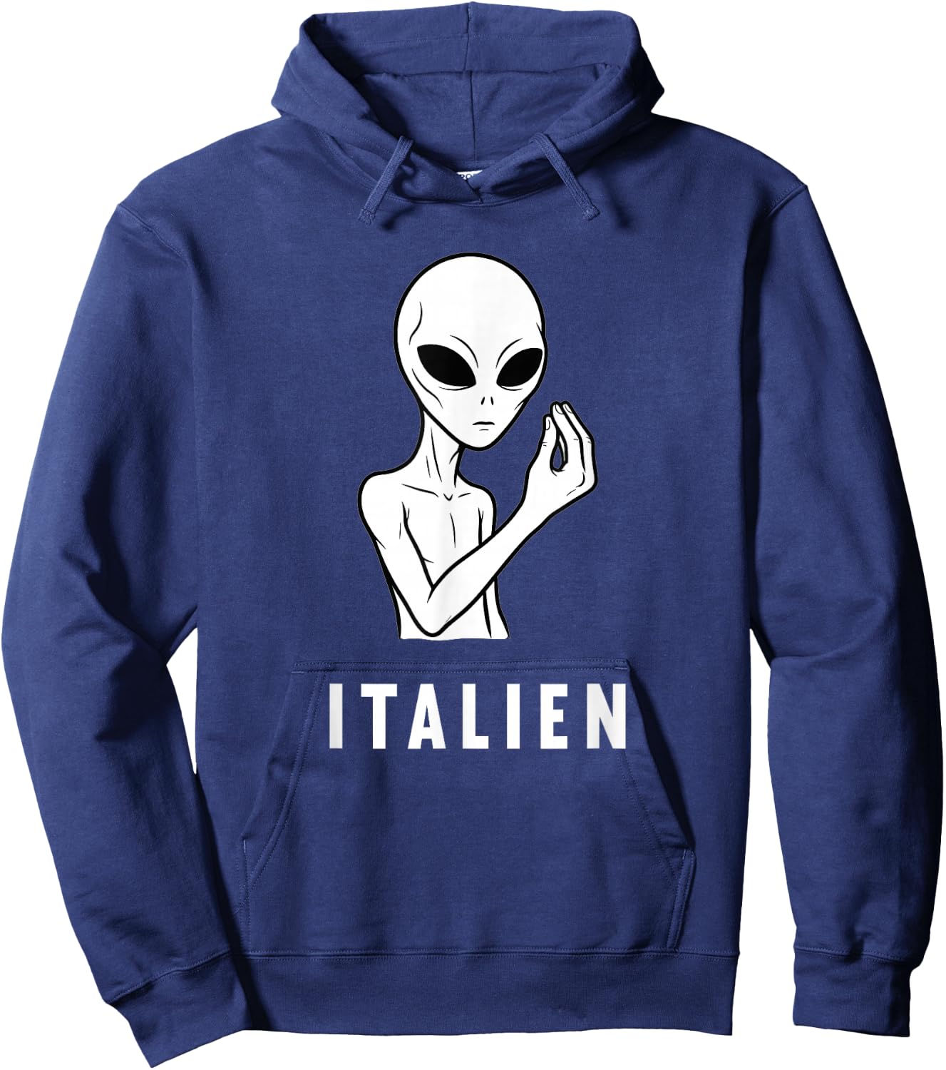 Alien Italy Funny Italian Hoodie - Hoodie | Navy
