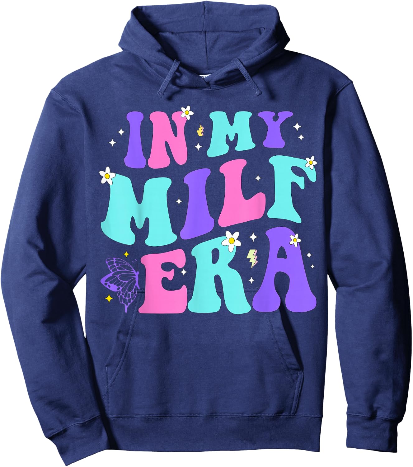 In My Milf Era Hot Mom Shirt Klassisch Schwarz S Hoodie - Hoodie | Navy