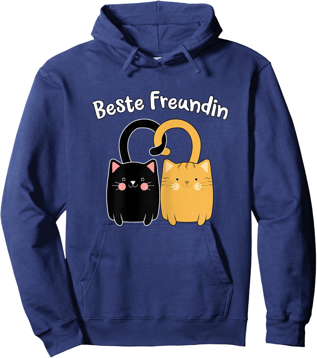 Best Friend BFF Cats Partner Look Girls Teenager , black Hoodie - Hoodie | Navy