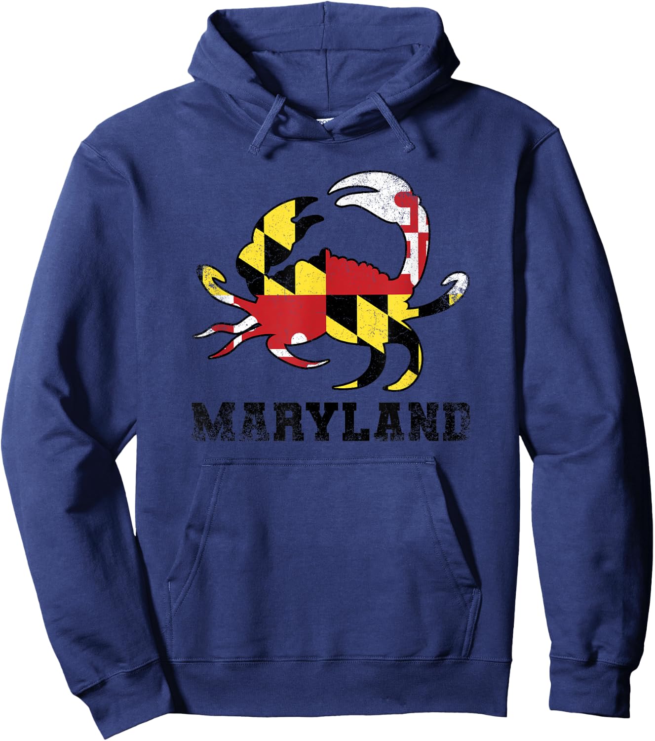 Maryland State Flag Crab USA Patriotic American Pride Kids Men Hoodie - Hoodie | Navy