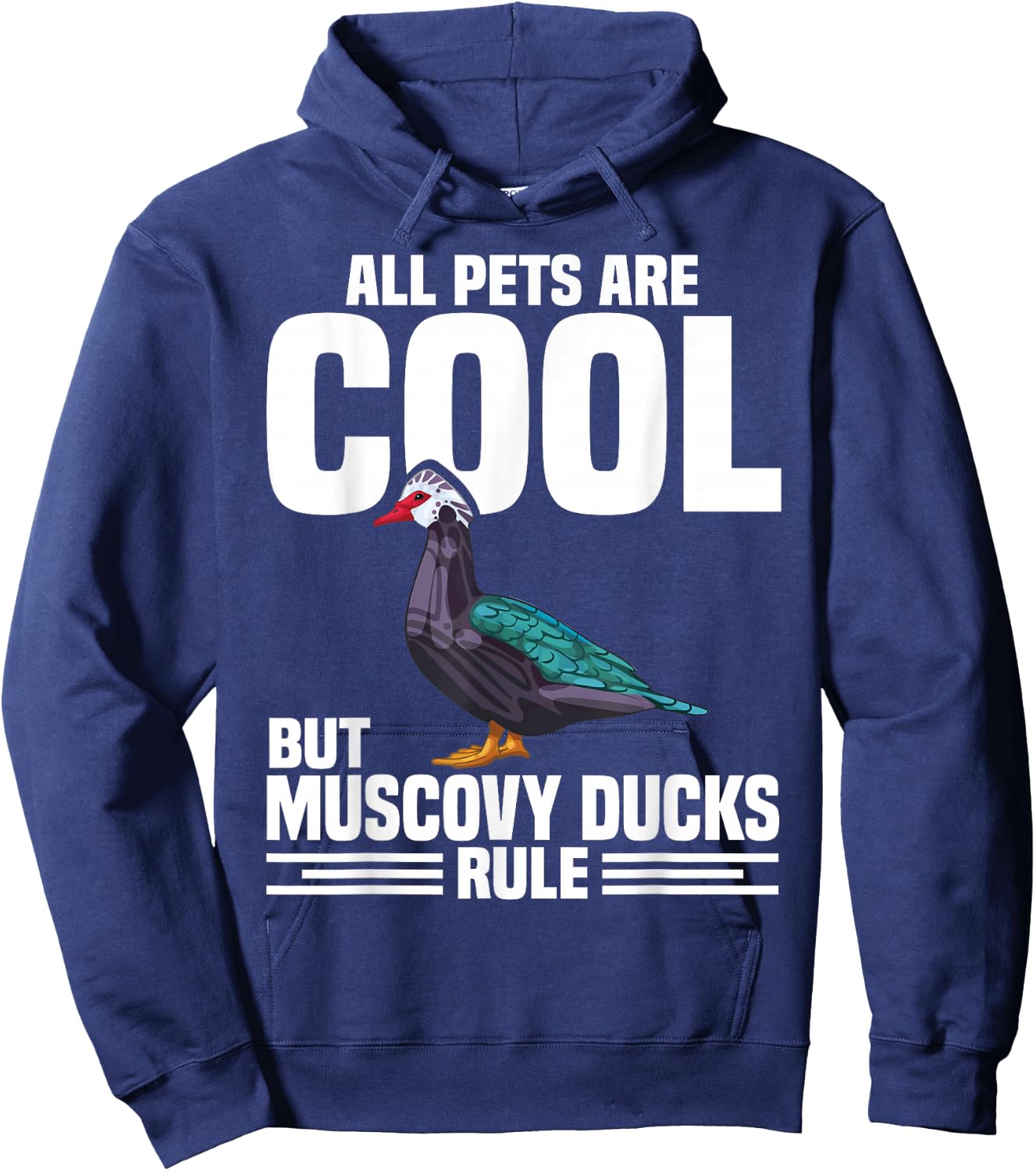 Muscovy Duck Owner Muscovy Duck Food Necklace Muscovy Ducks Hoodie - Hoodie | Navy
