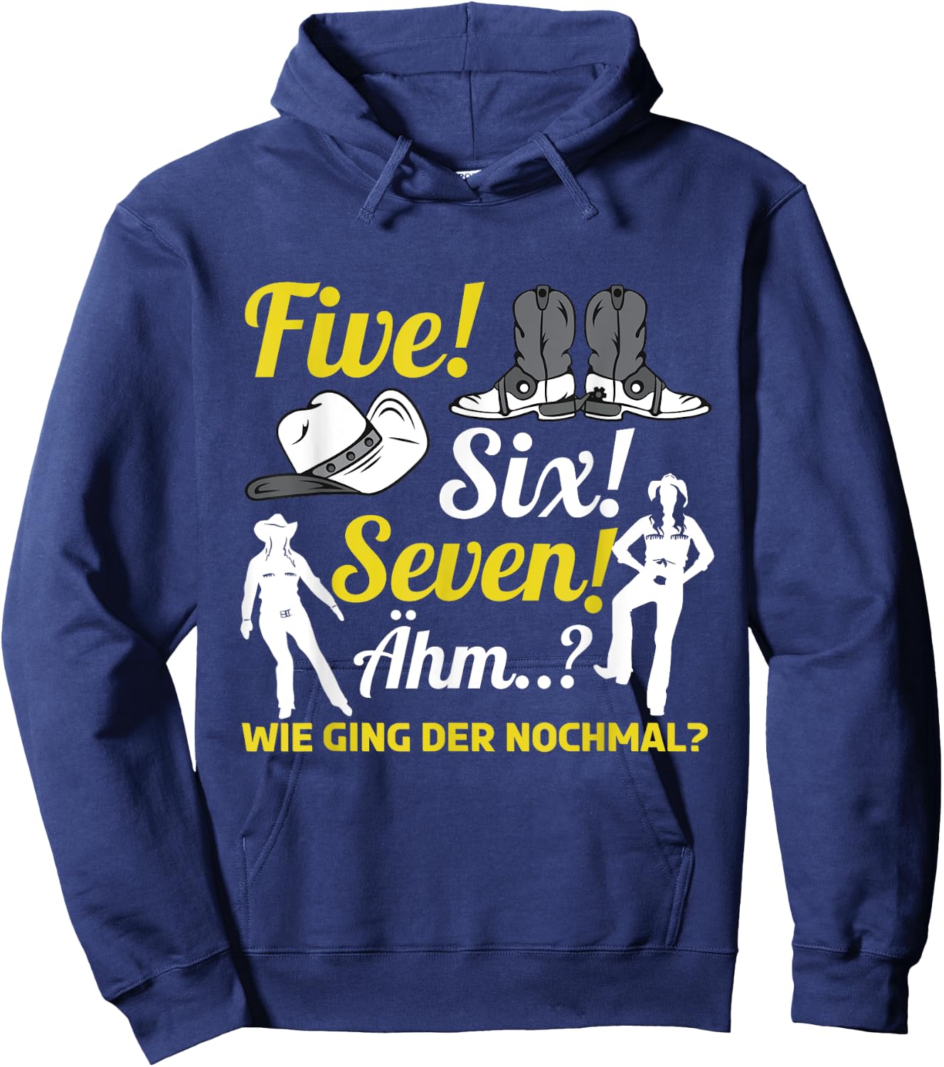 Line Dance Country Music Cowboy Boots , black Hoodie - Hoodie | Navy