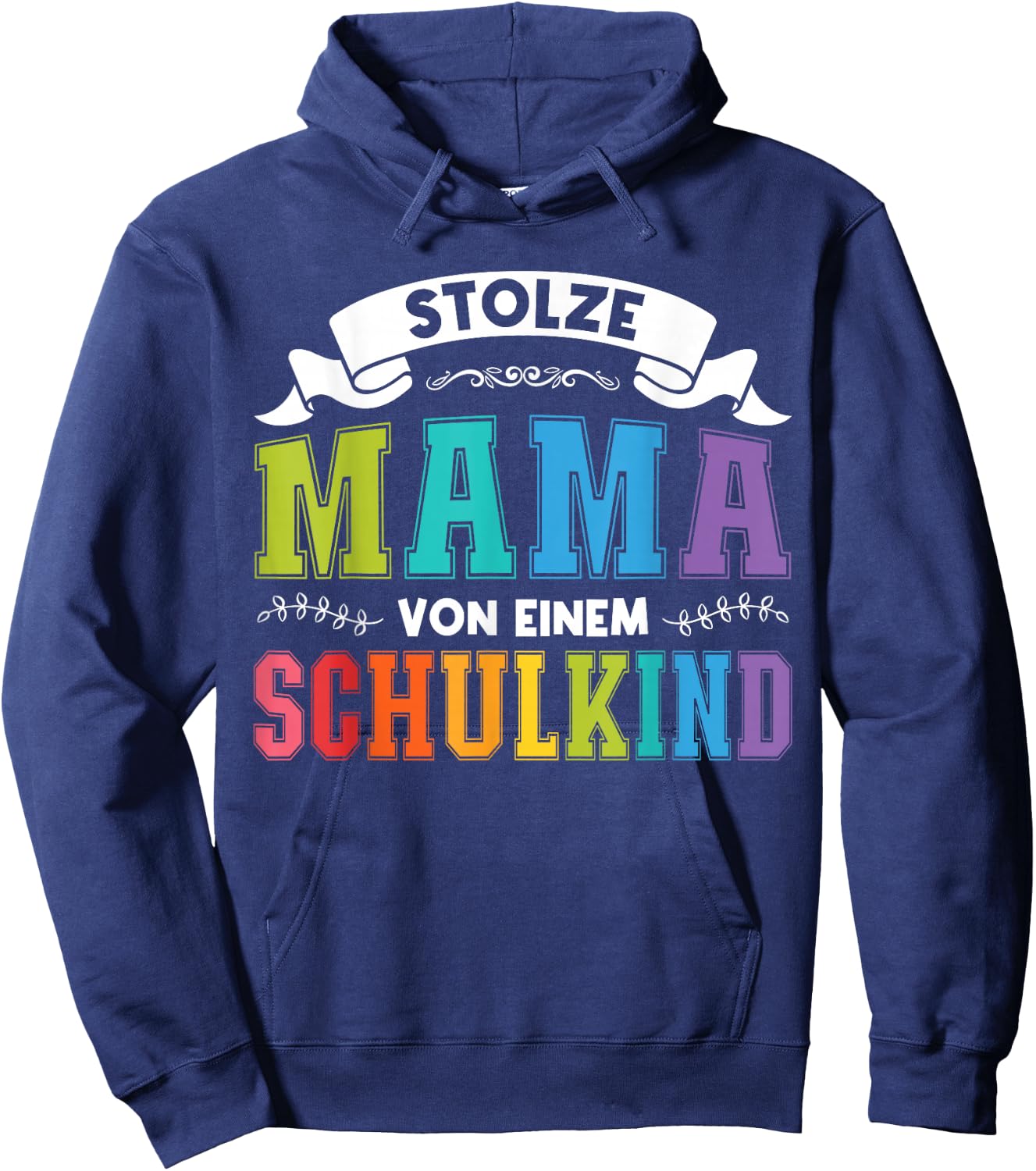 stolze Mama von einem Schulkind Schulanfang Hoodie - Hoodie | Navy