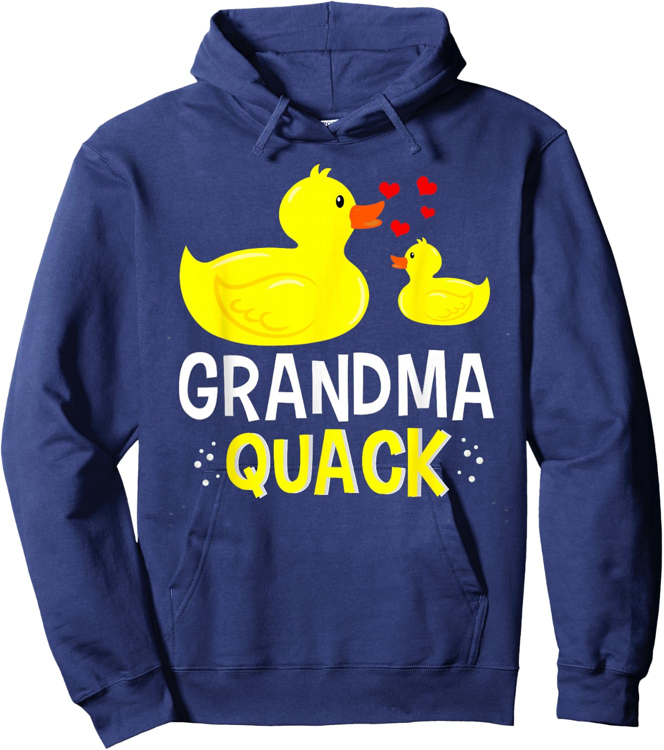 Grandma Quack Yellow Duck Baby Shower For Grandma Funny Hoodie - Hoodie | Navy