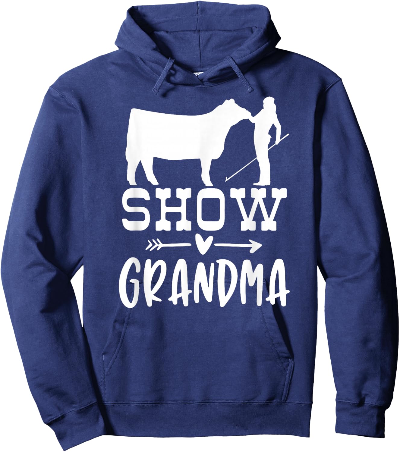 show cattle grandma , show Beef grandma Show cow grandma Hoodie - Hoodie | Navy