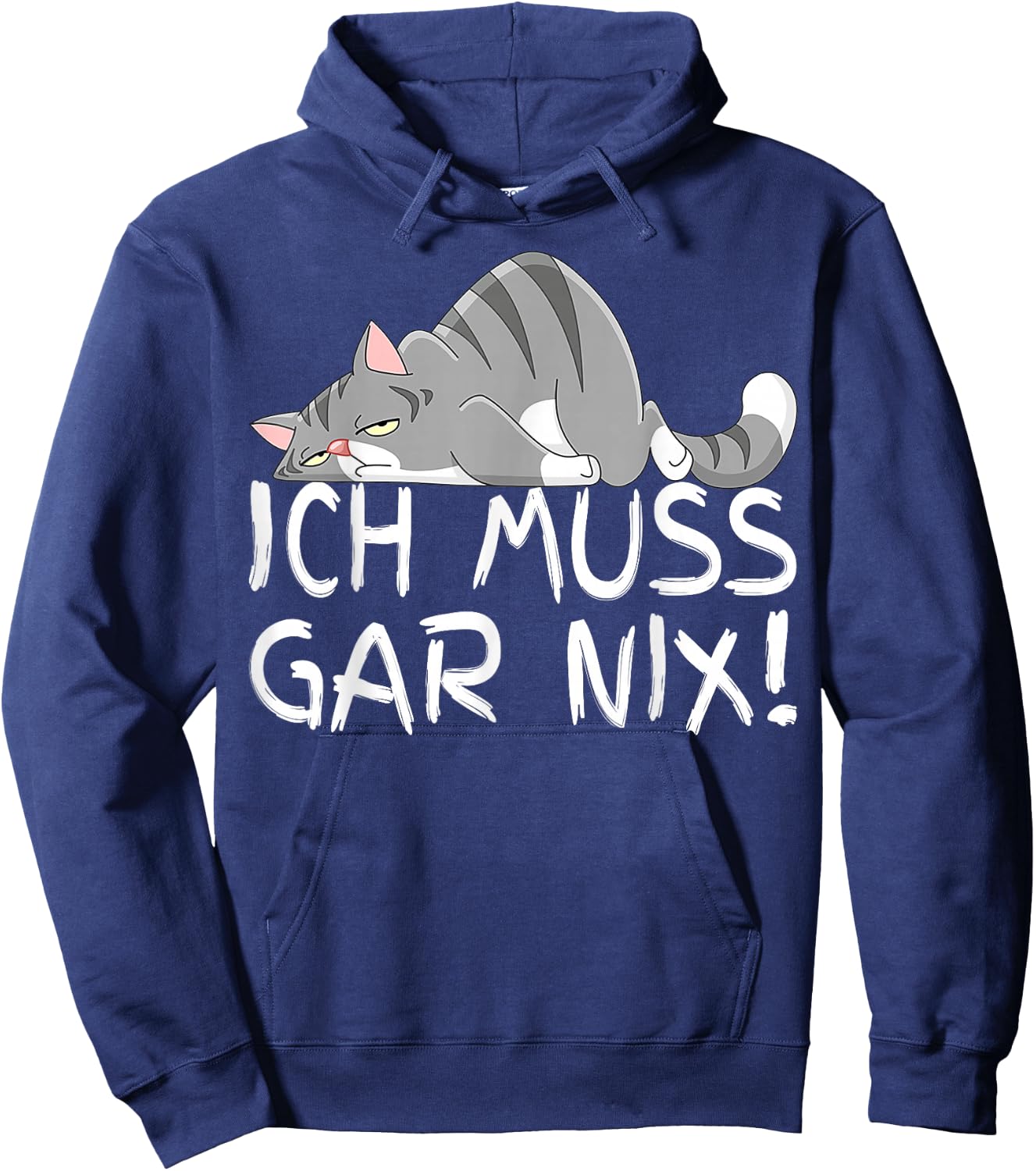 Lazy Cat I Must Gar Nix Gifts for Cat Lovers , black Hoodie - Hoodie | Navy