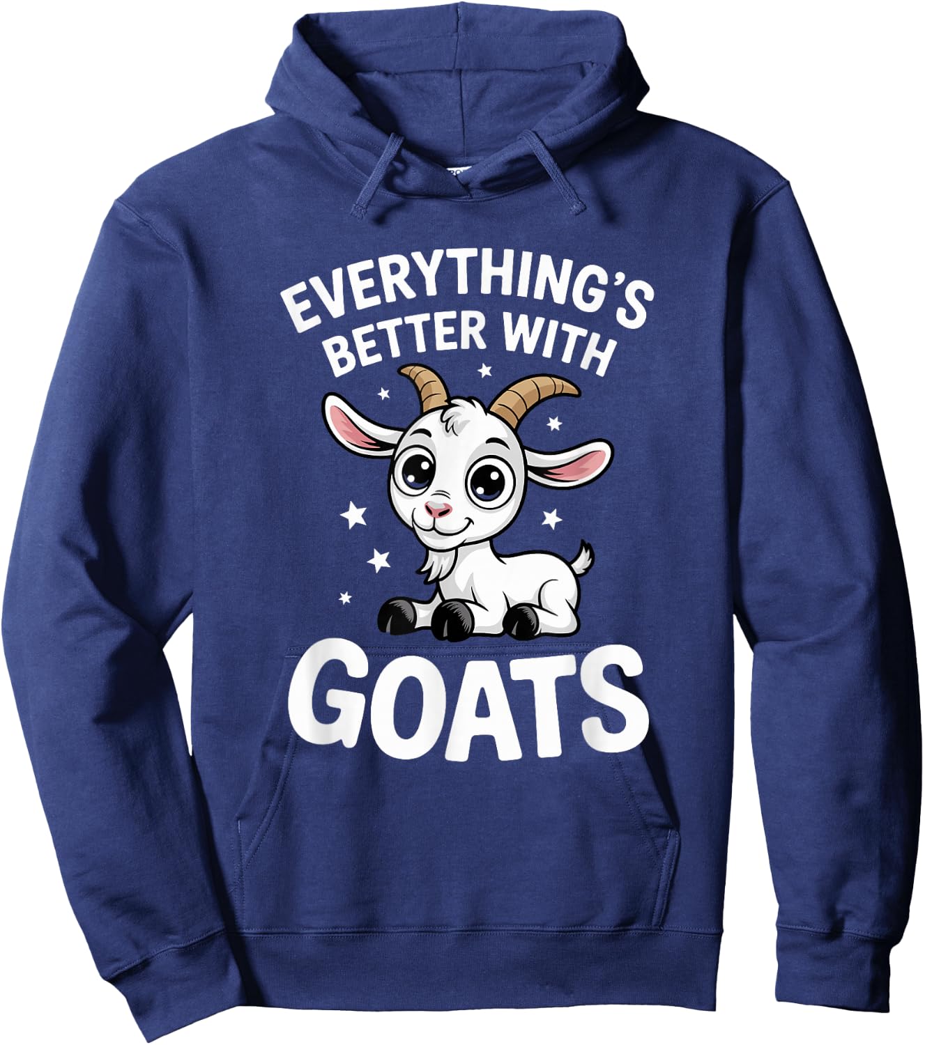 Cute Goat Lover Adults or Kids Boys Girls Goats Hoodie - Hoodie | Navy