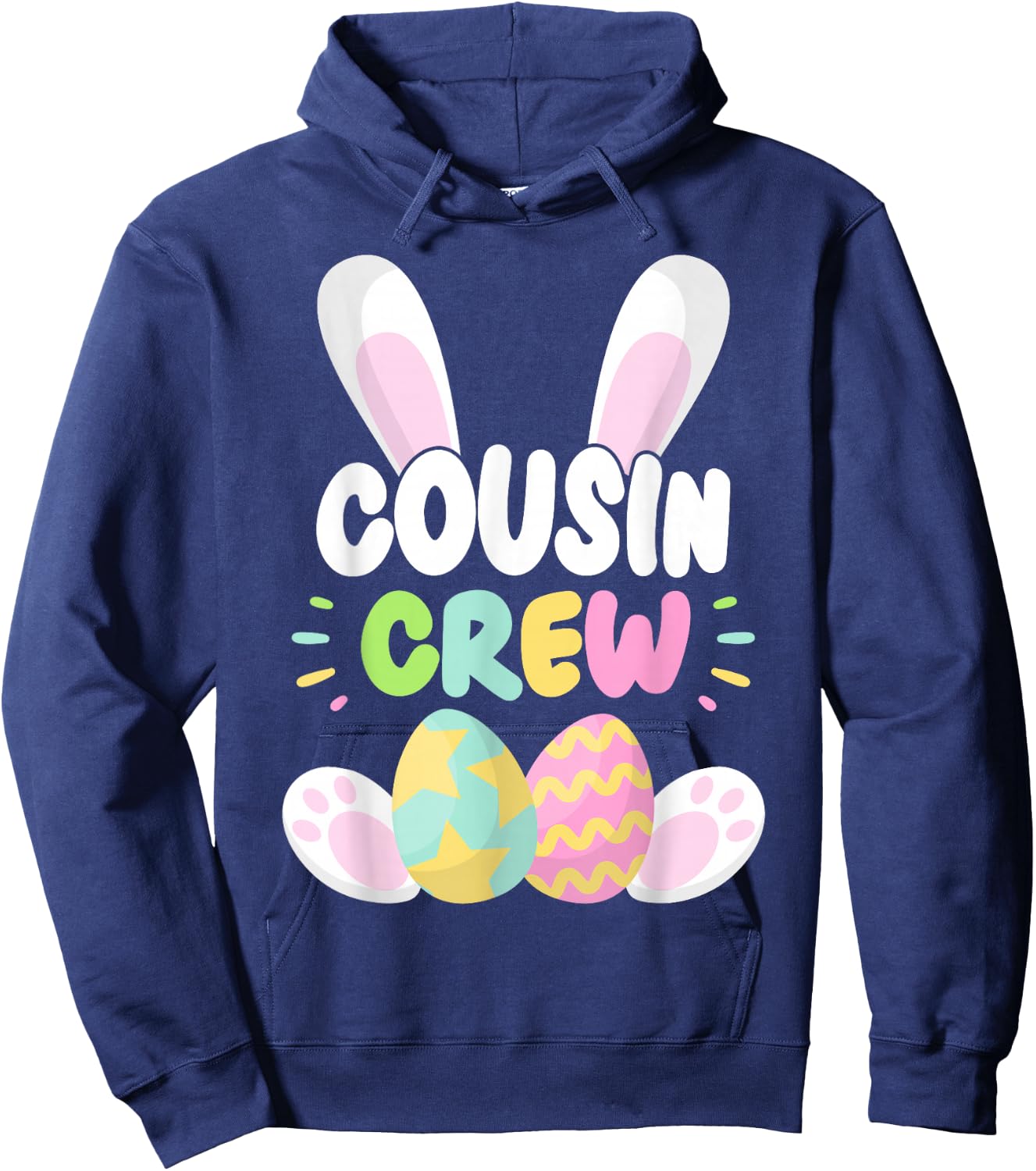 Cousin Crew Cute Rabbit Easter Squad 2026 Family Easter Eggs Hoodie - Hoodie | Navy