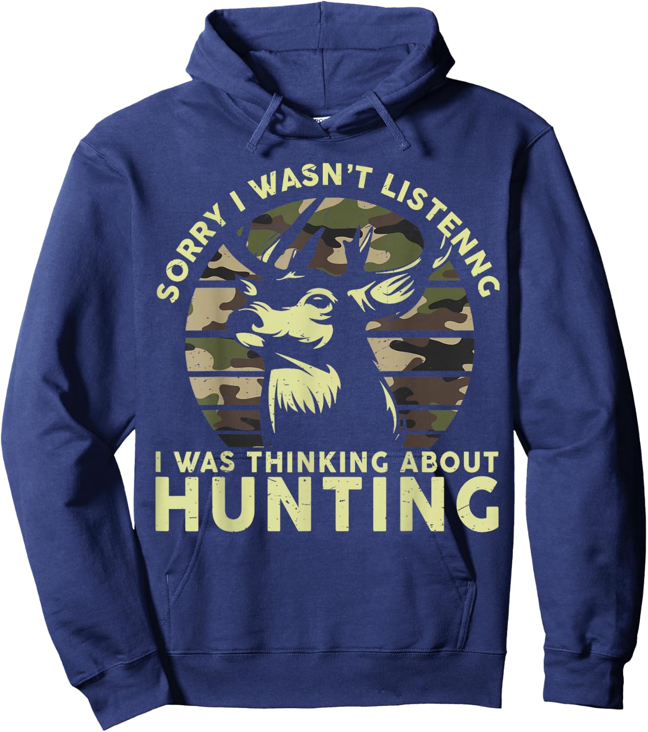 Elk Deer Hunter Funny Deer Hunting Gifts Dad Men Hoodie - Hoodie | Navy