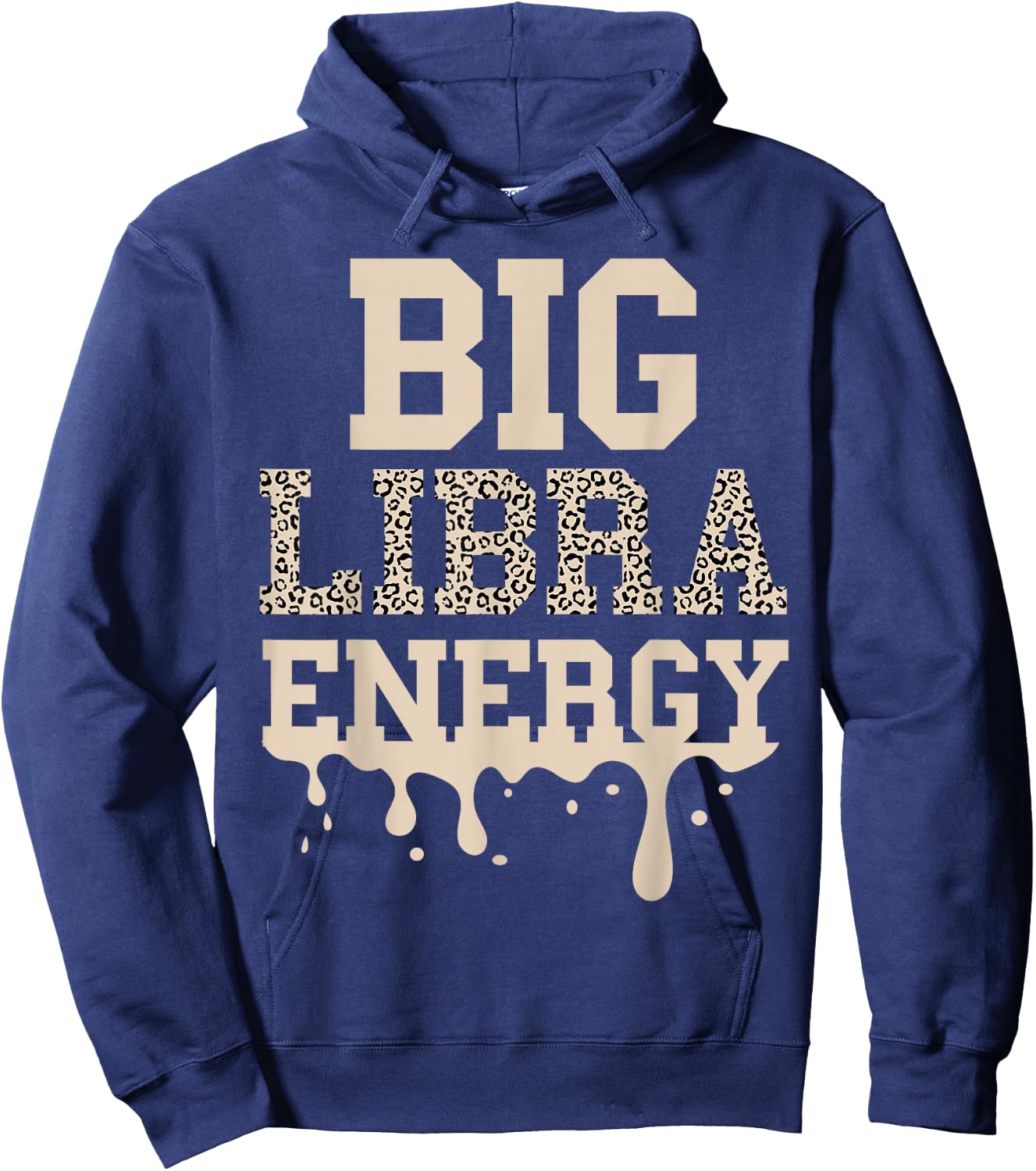 Libra Shirt Women Cheetah Big Libra Energy Libra Queen Vibes Hoodie - Hoodie | Navy