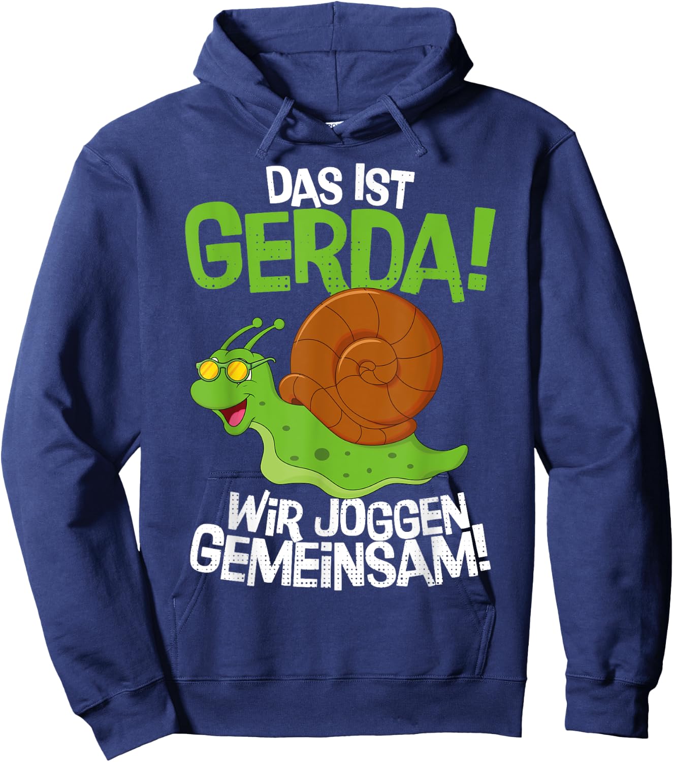 Lustige Schnecke Gerda & Ich Joggen Gemeinsam Running Hoodie - Hoodie | Navy