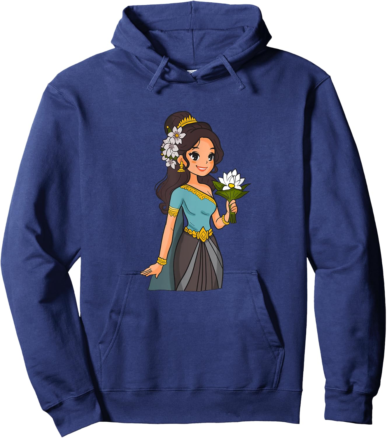 Cambodia Cambodian Woman Khmer Girl Apsara Hoodie - Hoodie | Navy