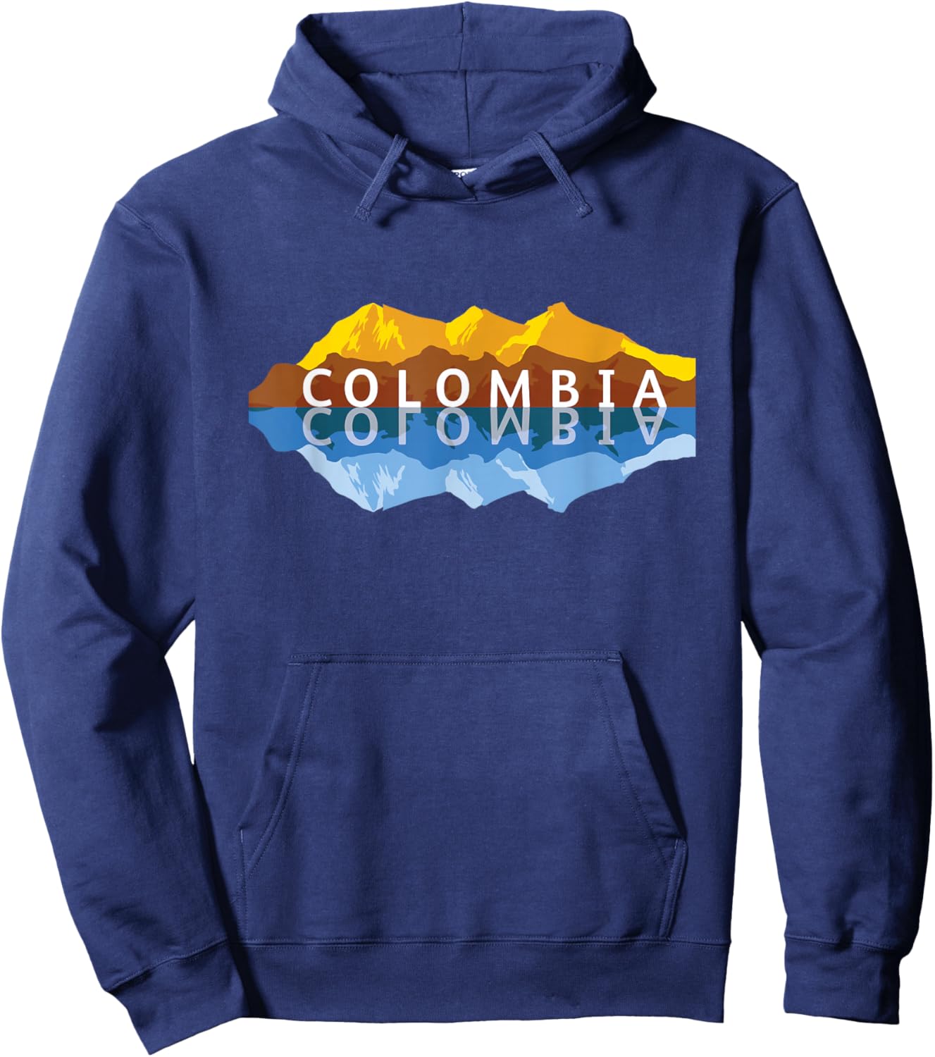 Colombia Mountain Reflections - Colombian Nature Souvenir Hoodie - Hoodie | Navy