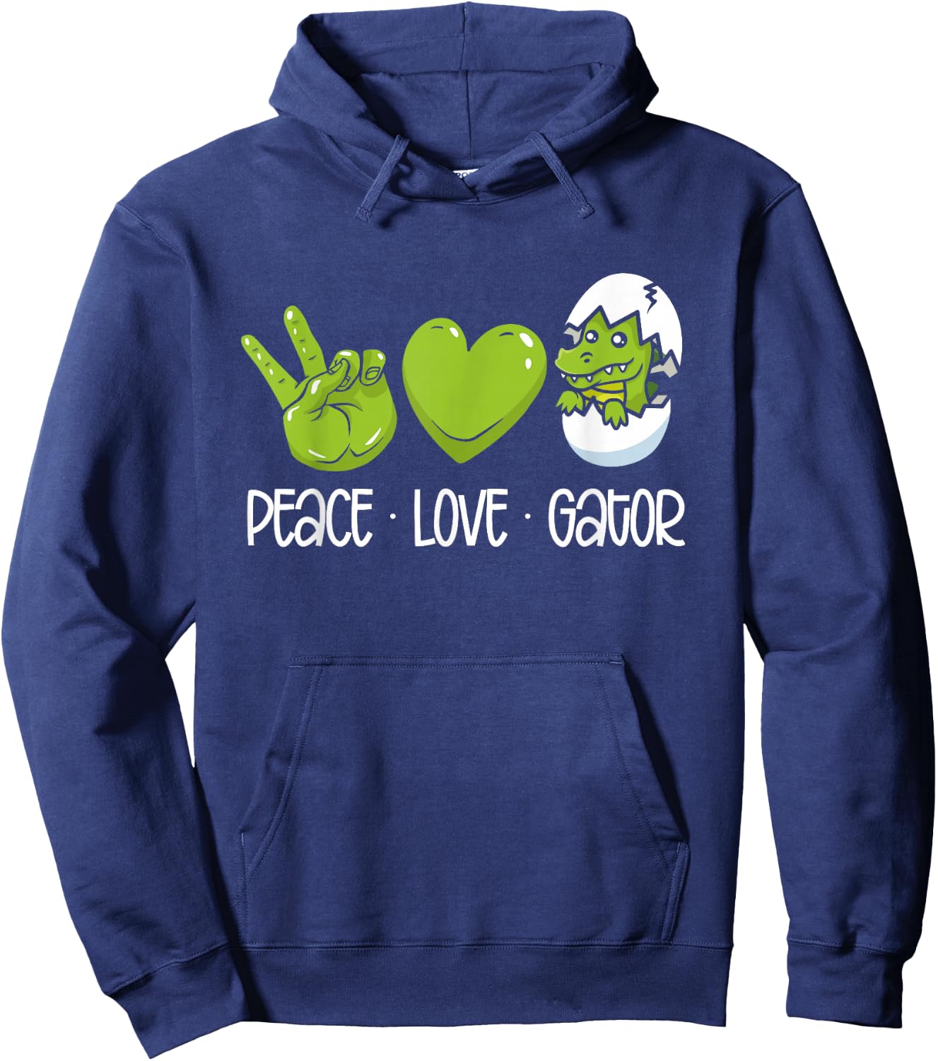 Peace Love Gators Hoodie - Hoodie | Navy