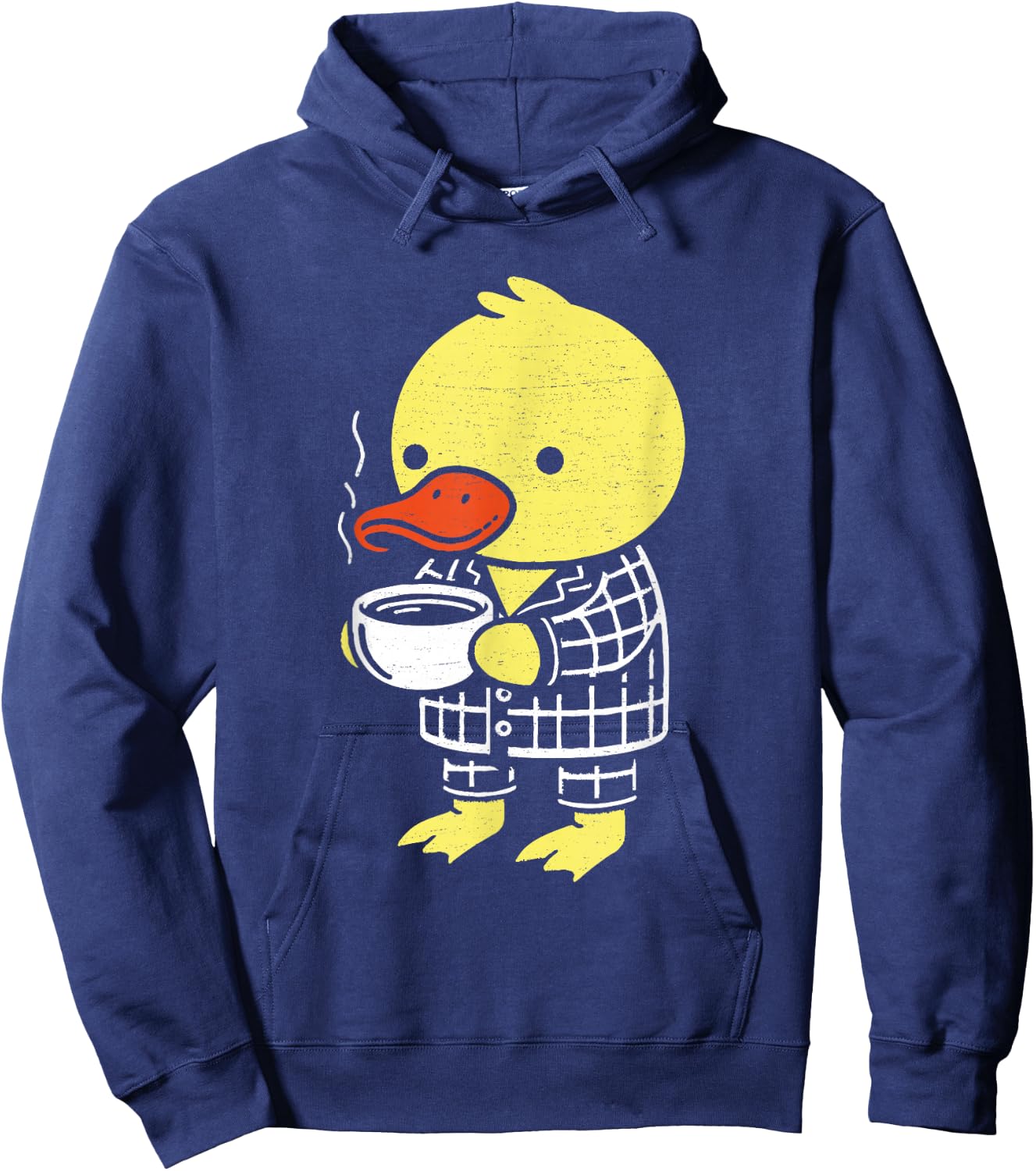 Morning Duck Coffee Funny Rubber Bird Lover Pyjamas Hoodie - Hoodie | Navy