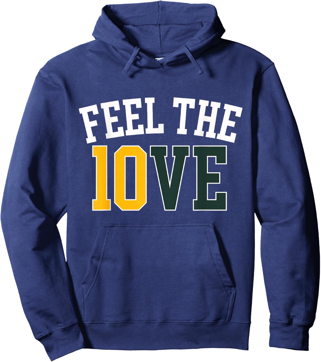 Feel The 10VE Jordan Quarterback Love American Football Hoodie - Hoodie | Navy