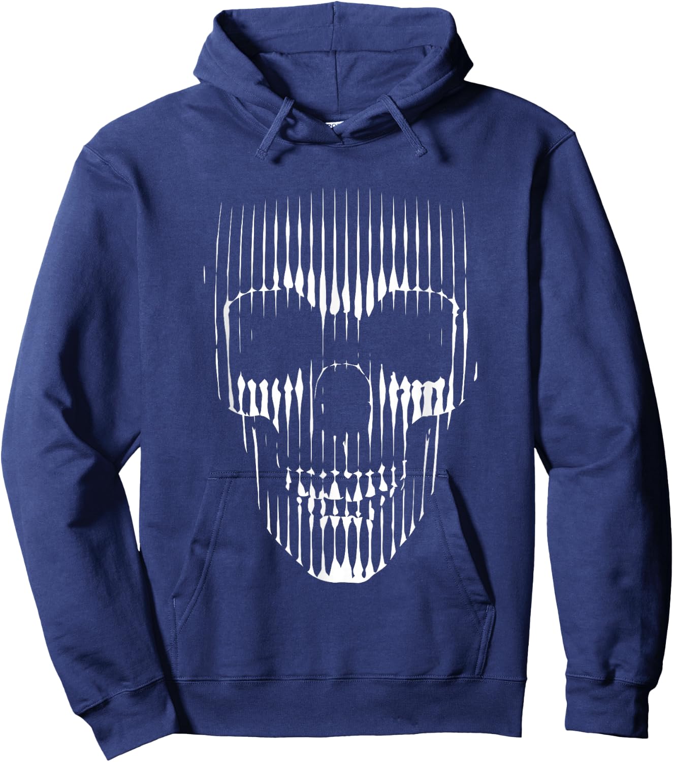 Large Skeleton Skeleton Skull Simple Original Design Hoodie - Hoodie | Navy