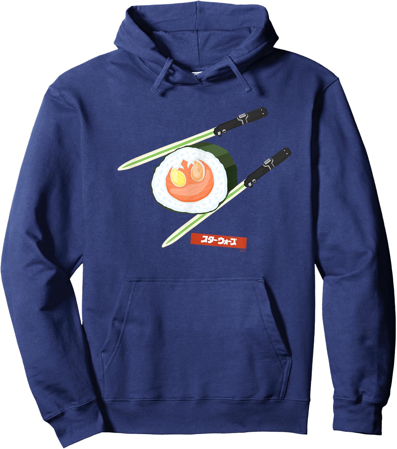 Star Wars Treats Rebel Symbol Sushi & Lightsaber Chopsticks Hoodie - Hoodie | Navy