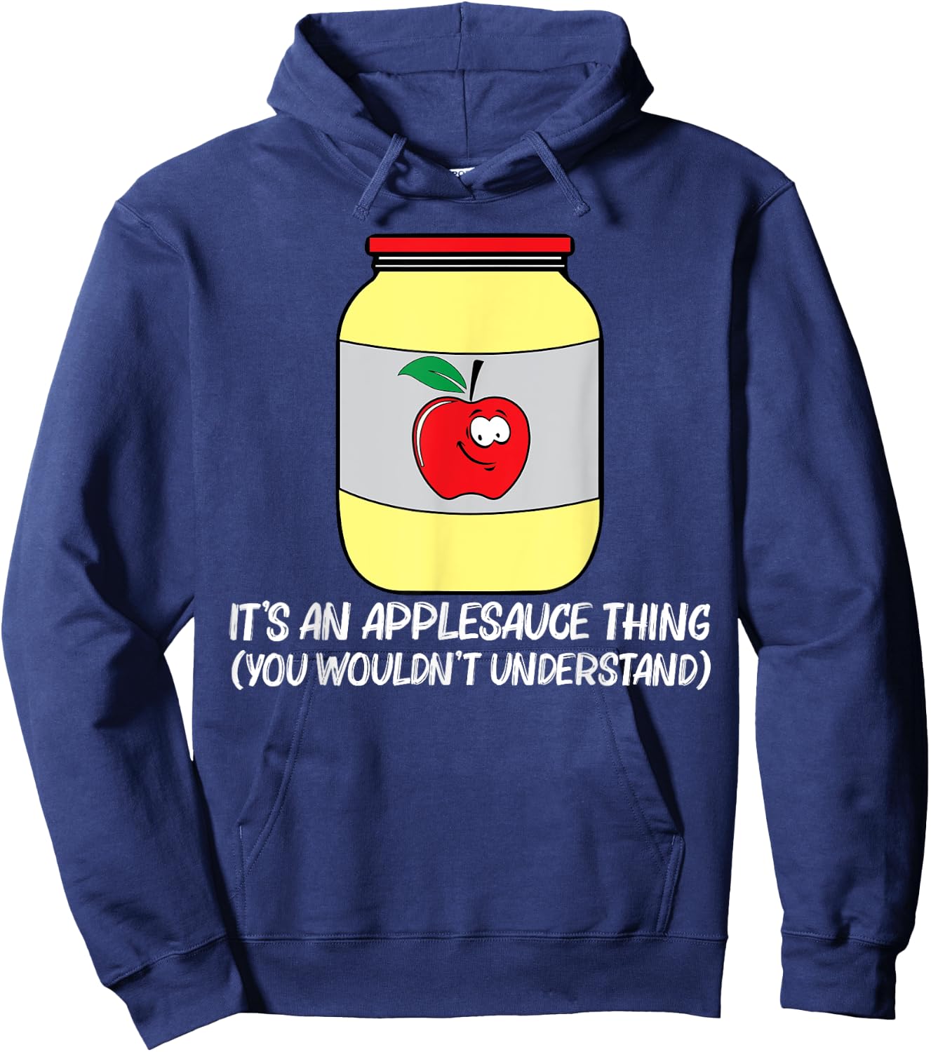 Cool Applesauce Women Sweetened Apple Sauce Food Jar Hoodie - Hoodie | Navy