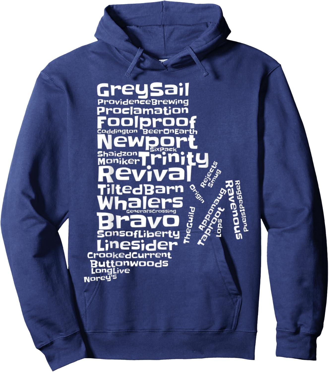 Drink Local Rhode Island Breweries Hoodie - Hoodie | Navy