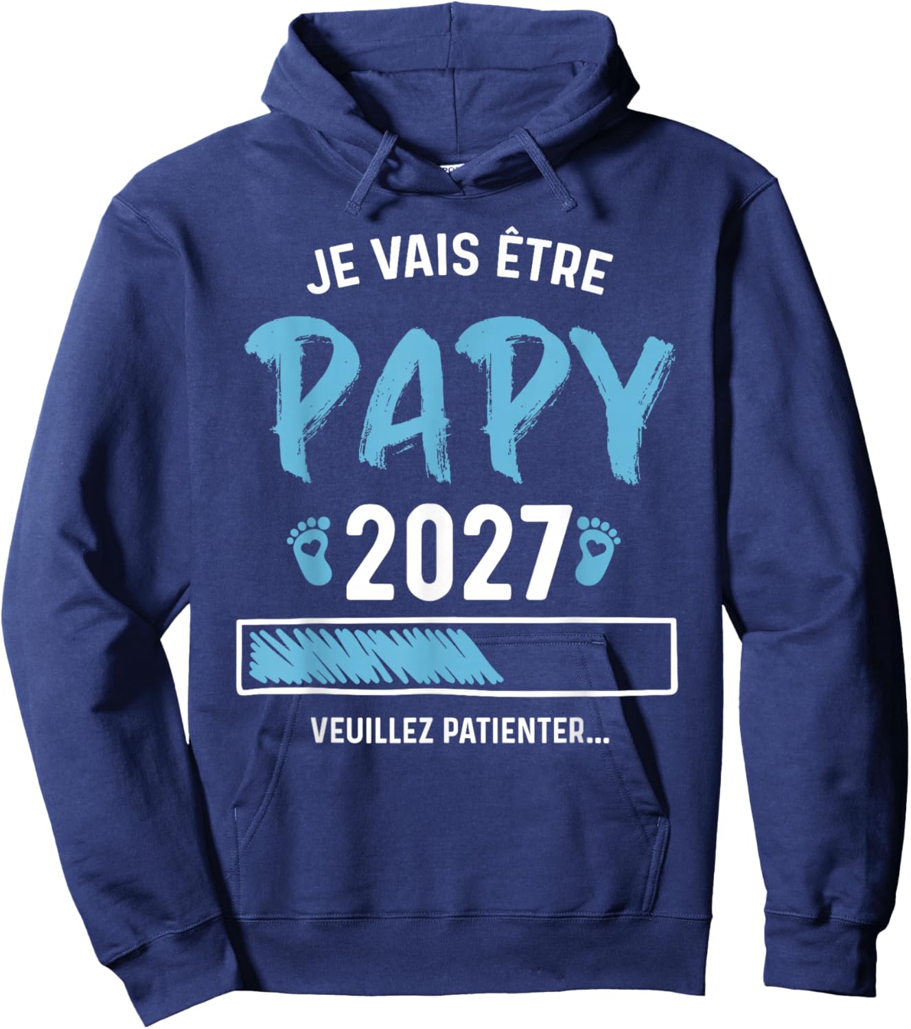 Homme Futur Papy 2027 Annonce Grossesse Paypy 2027 Hoodie - Hoodie | Navy
