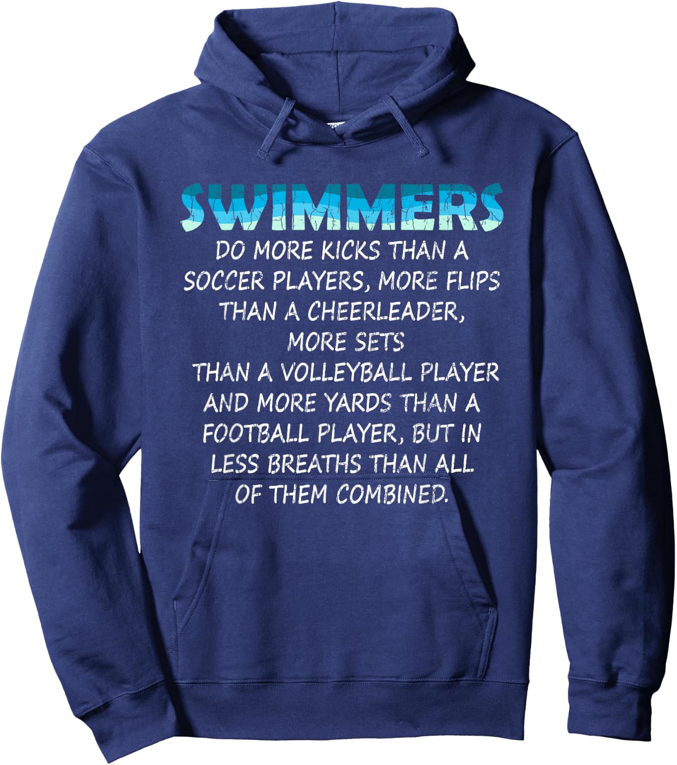 Swimmers Funny Swim Swimming Coach Player Graphic Hoodie - Hoodie | Navy