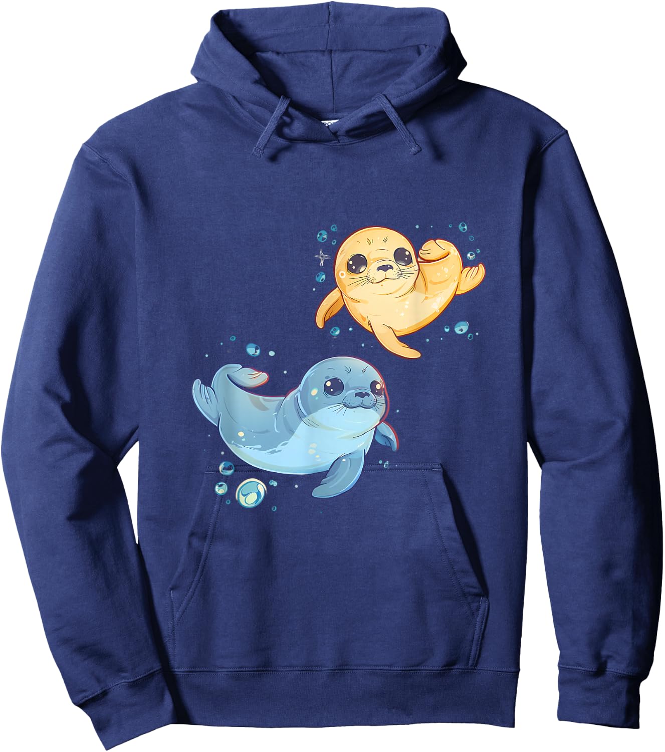 Seal Ocean Sea Animal Marine Mammal Motif Seal Lover Hoodie - Hoodie | Navy