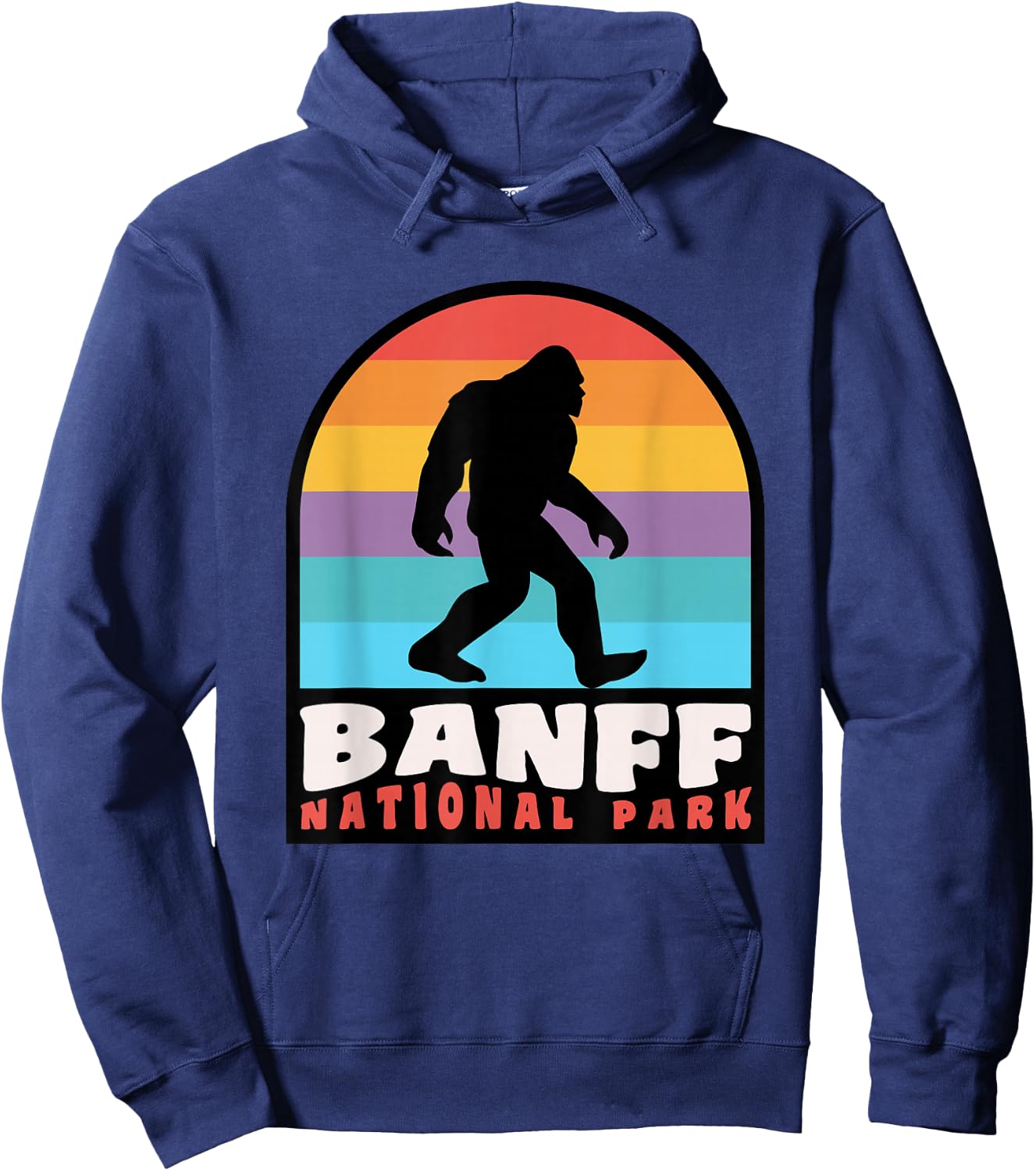 Banff National Park Bigfoot Sasquatch Lake Louise Canada Hoodie - Hoodie | Navy