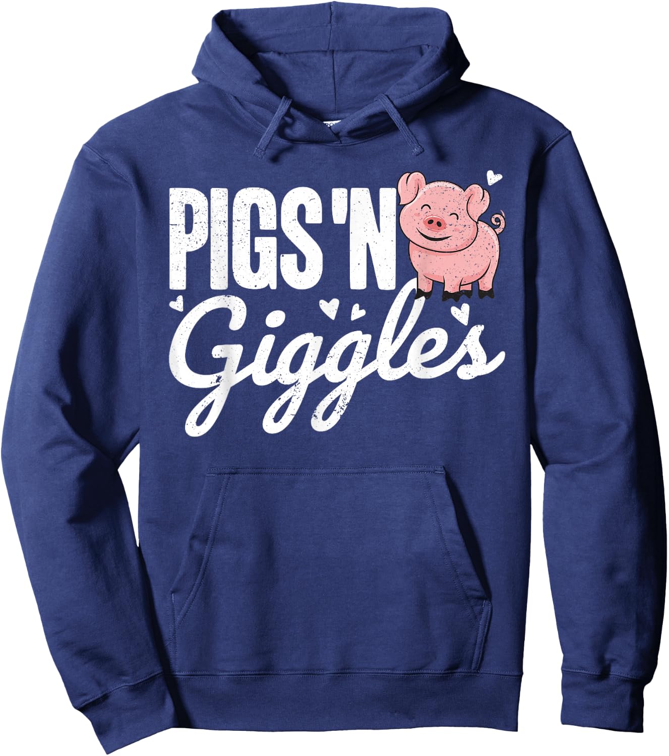 Pigs 'n Giggles Funny Farm Pig Farmer Pigs Women Girls Hoodie - Hoodie | Navy