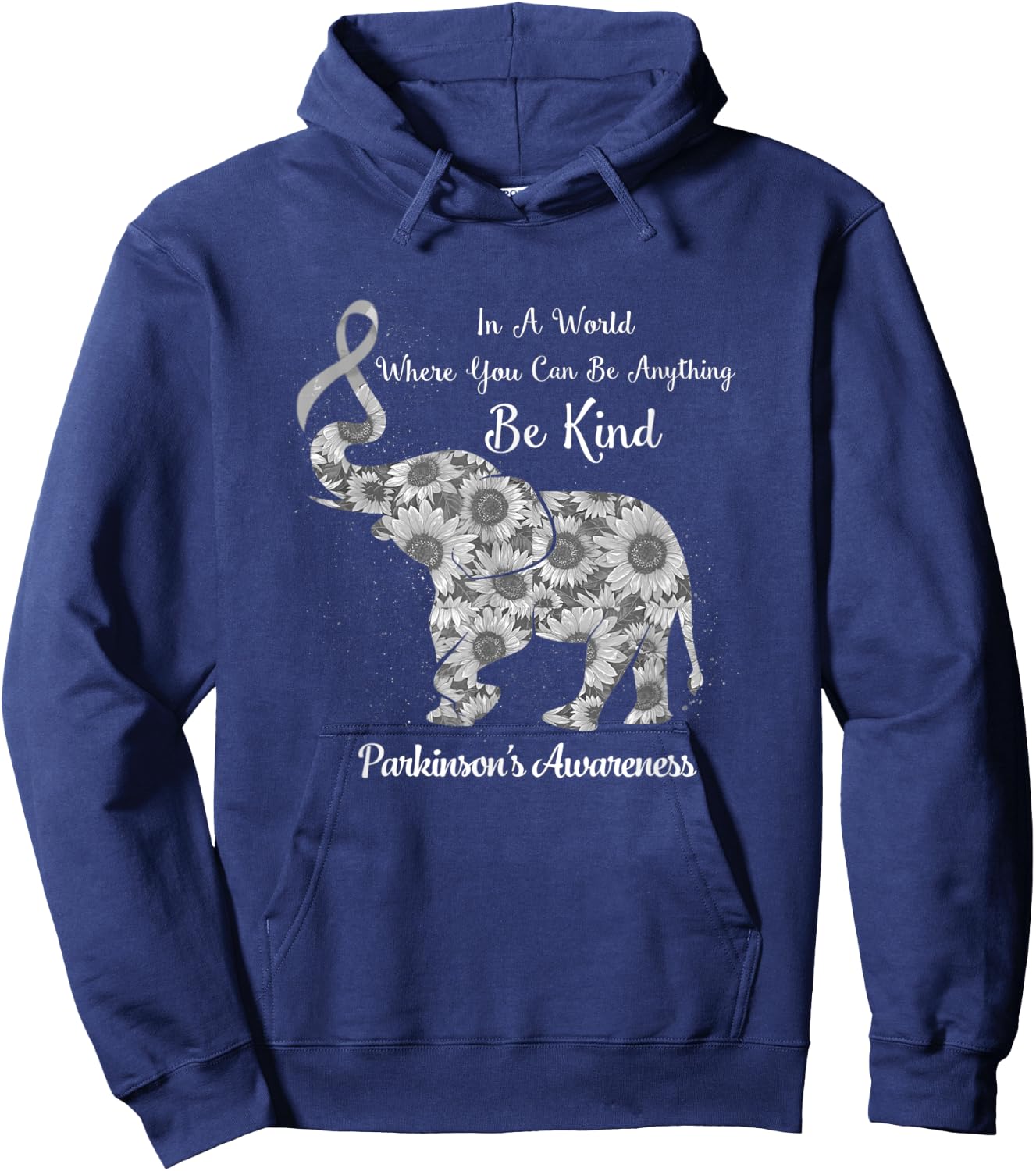 In A World Where You Can Be Anything Be Kind Parkinson's Hoodie - Hoodie | Navy