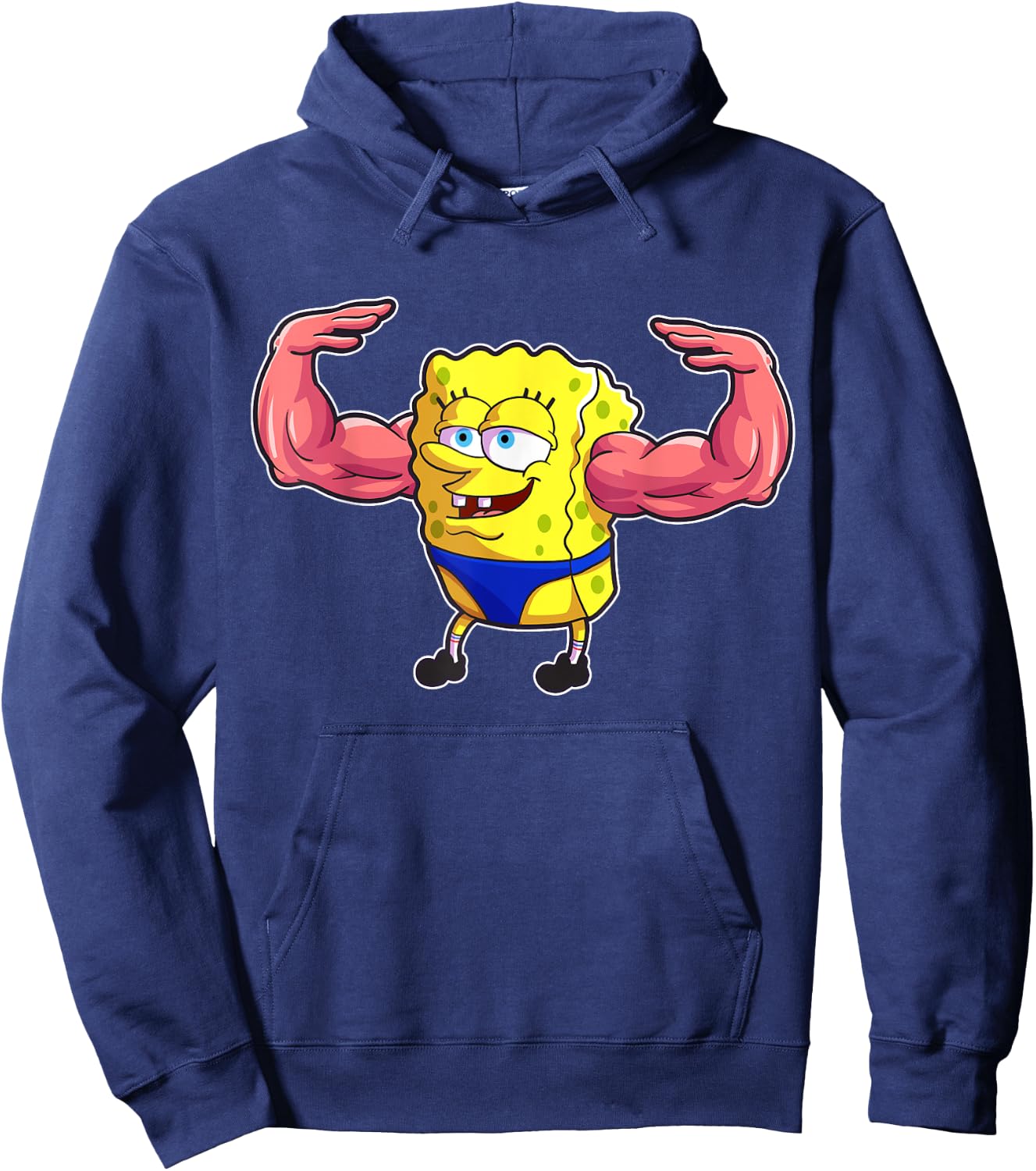 Mademark x SpongeBob SquarePants - SpongeBob MuscleBob SquarePants Hoodie - Hoodie | Navy