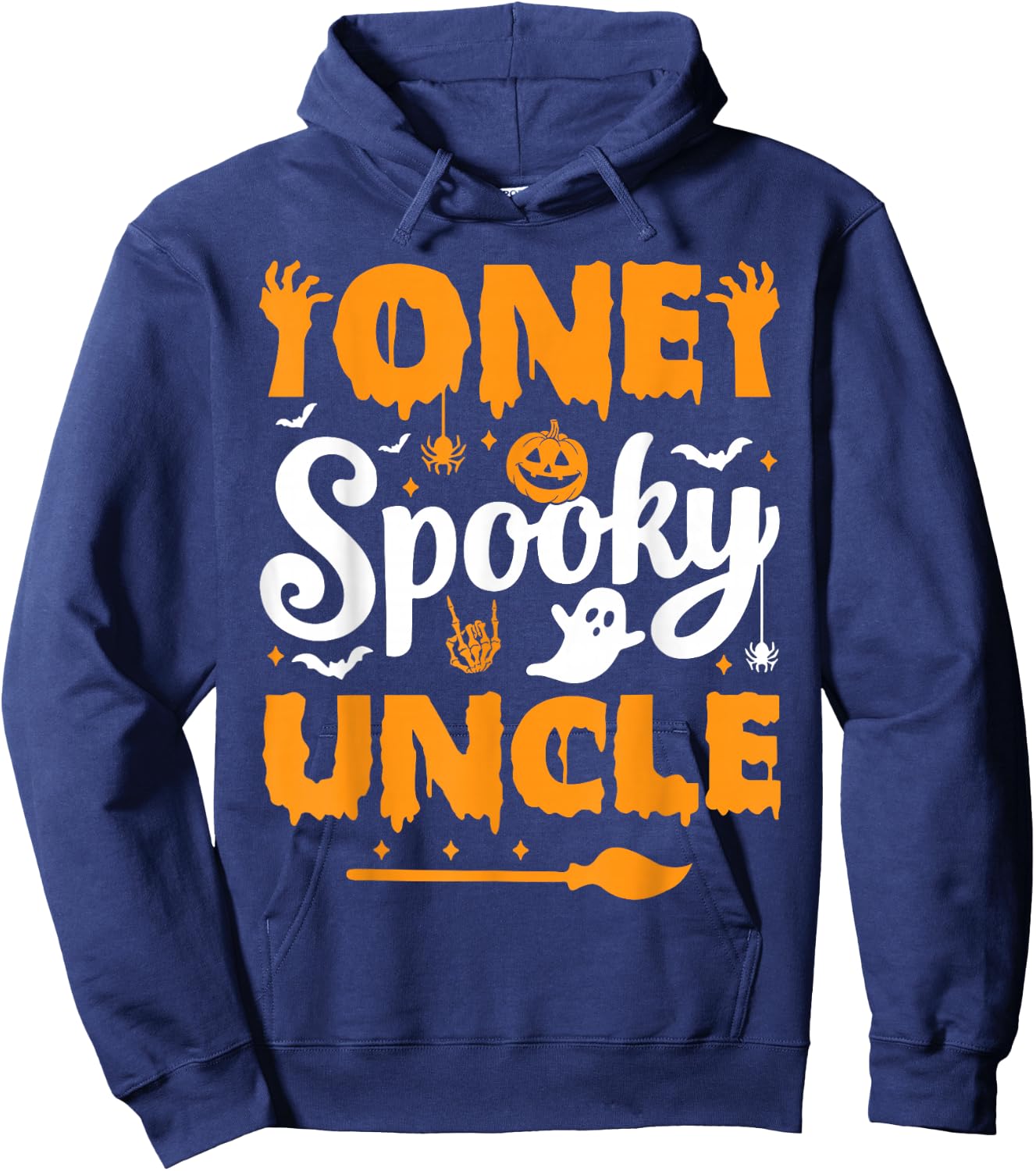 One Spooky Uncle Matching Family Halloween Costumes Hoodie - Hoodie | Navy