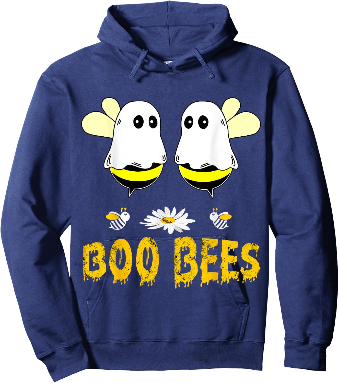 Boo Bees Couples Halloween Costume Funny Boobee Design Hoodie - Hoodie | Navy