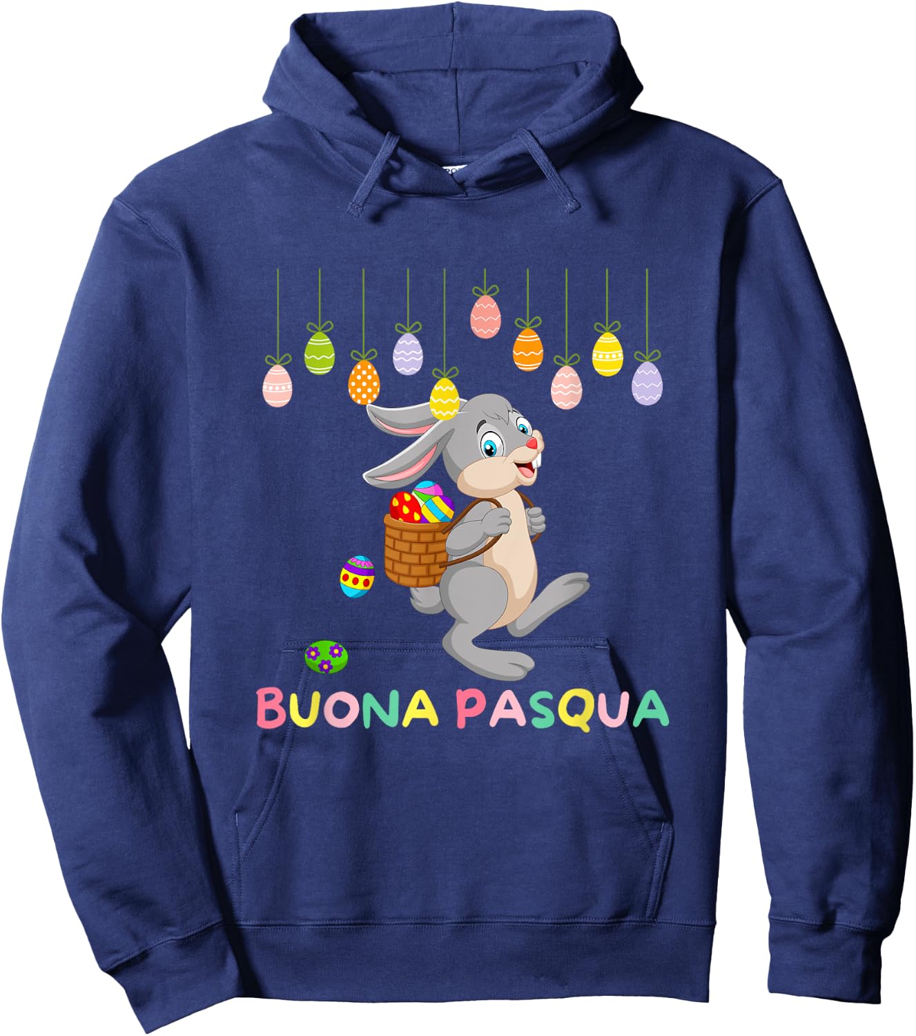 Egg Hunt Day Italian Happy Easter Italy Easter Buona Pasqua Hoodie - Hoodie | Navy