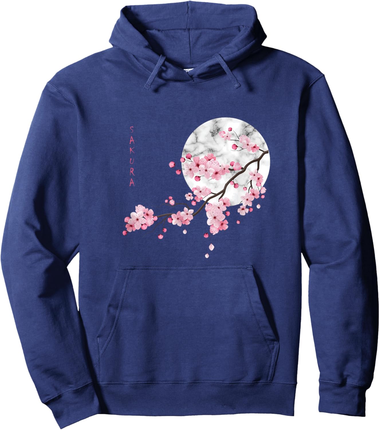 SAKURA CHERRY FLOWER JAPANS LOVE FLOWER , Black Hoodie - Hoodie | Navy