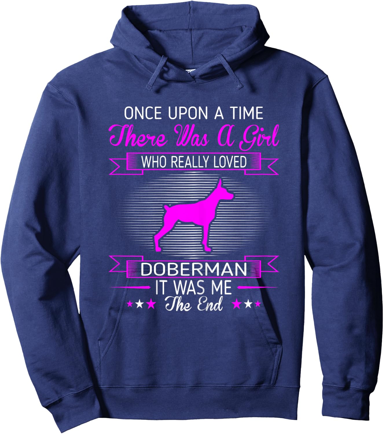 Girl Loved Doberman Pet Lovers Gift Hoodie - Hoodie | Navy