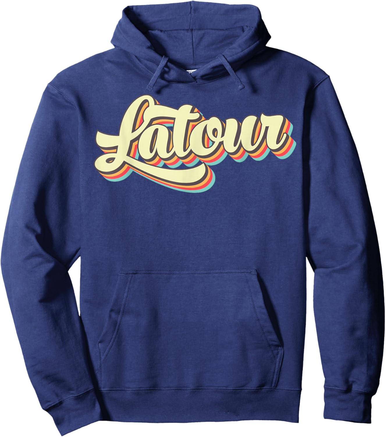 Latour Retro Art Baseball Font Vintage Hoodie - Hoodie | Navy