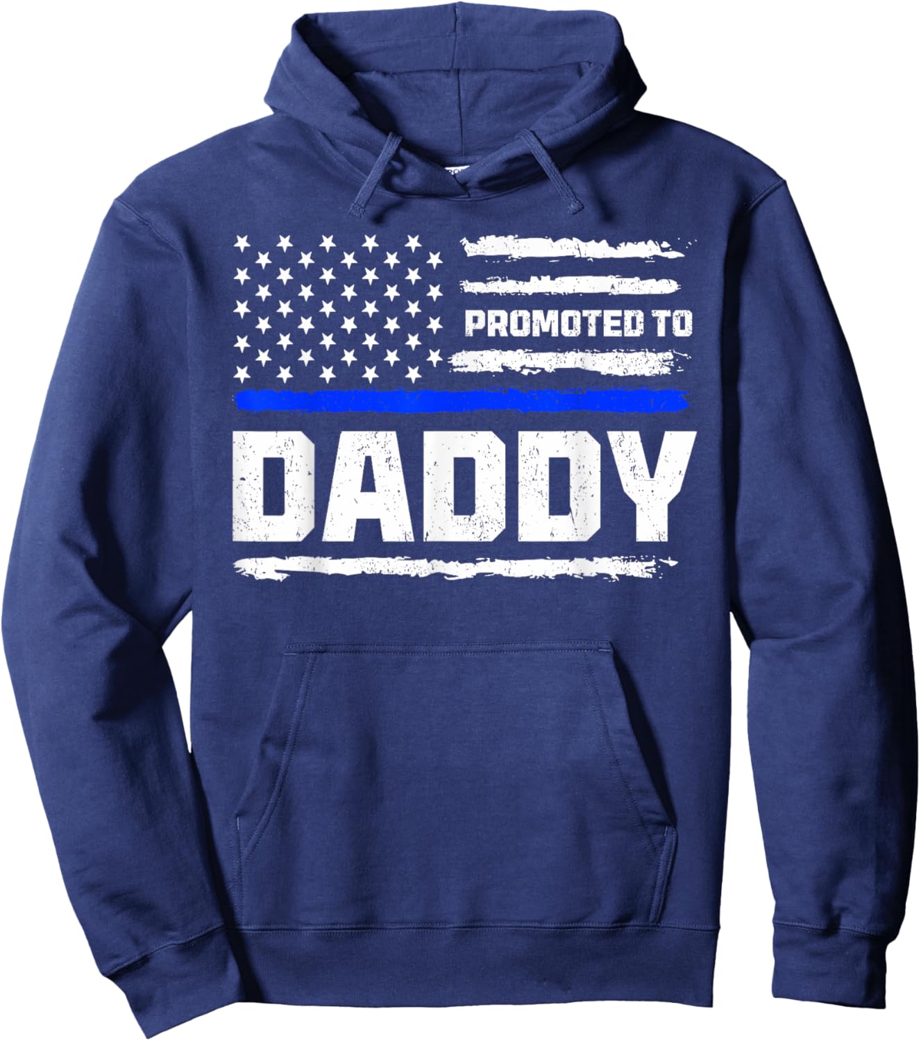 New First Time Dad Law Enforcement Police, Promoted To Daddy Hoodie - Hoodie | Navy
